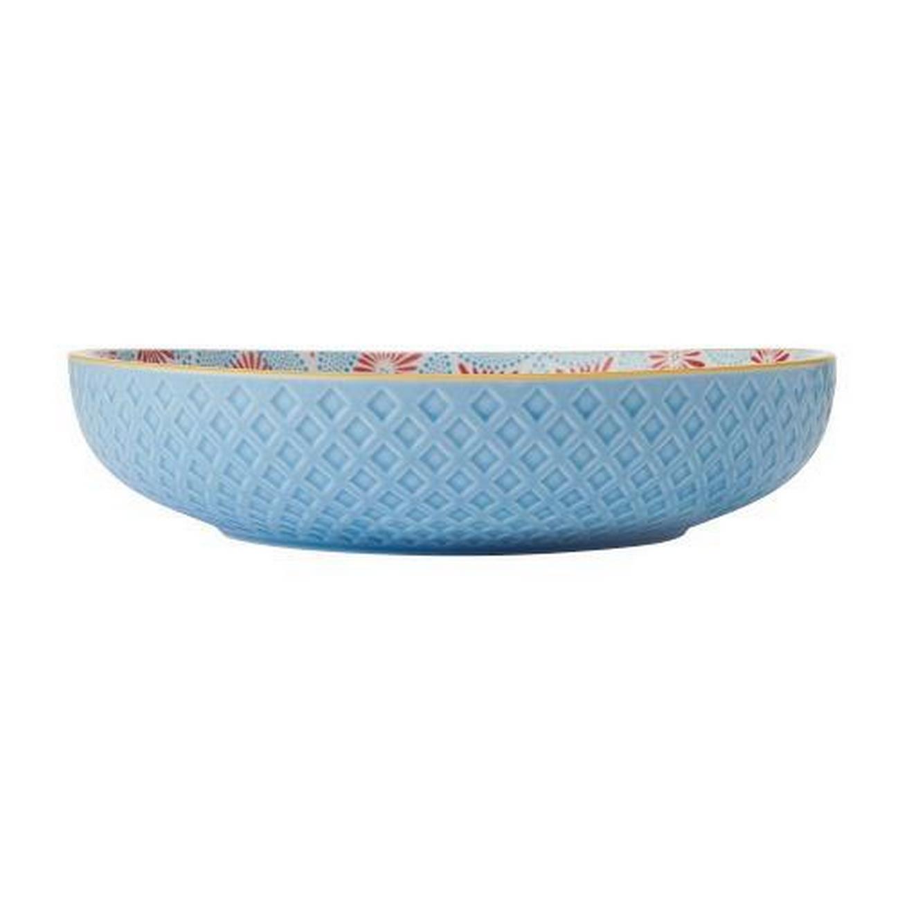 mikasa-blue-mosaic-bowl-21cm - Mikasa Blue Mosaic Stoneware Bowl