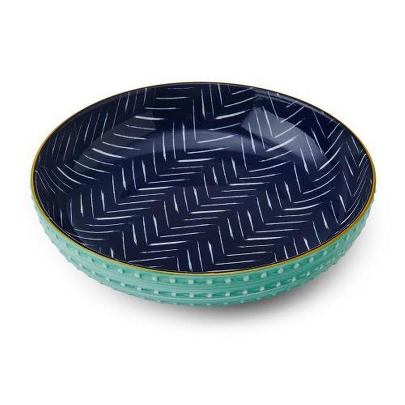 mikasa-indigo-chevron-bowl-21cm - Mikasa Indigo Chevron Stoneware Bowl