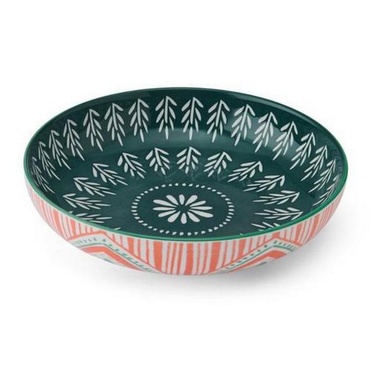mikasa-mixed-folk-bowl-21cm - Mikasa Folk Pattern Stoneware Bowl