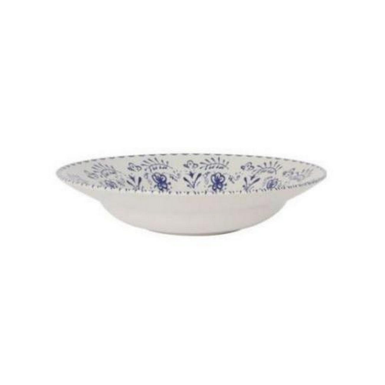 monaco-blue-floral-pasta-plate-29cm - Monaco Blue Floral Pasta Plate 29cm 