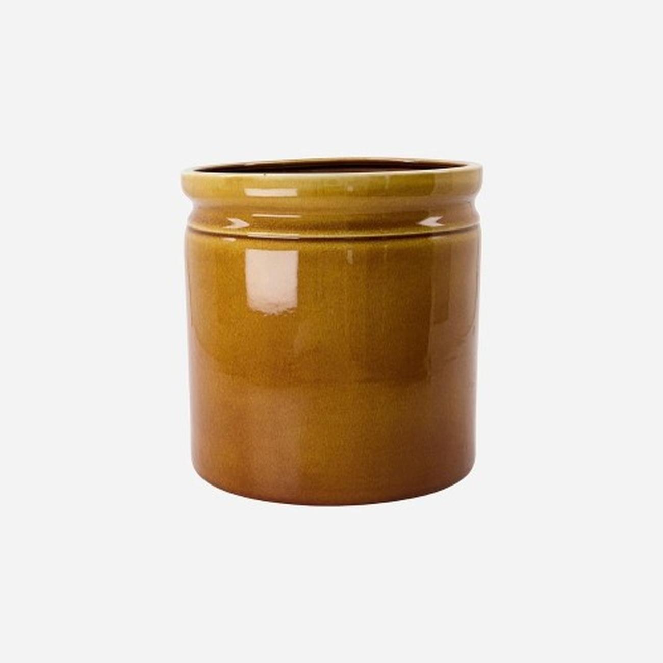 nicholas-vahe-barn-ceramic-jar-mocha - Nicholas Vahe Barn Ceramic Jar Mocha