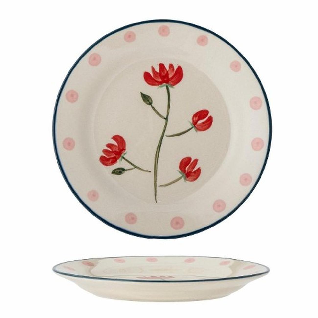 ninette-plate-red-stoneware - Ninette Plate Red Stoneware 