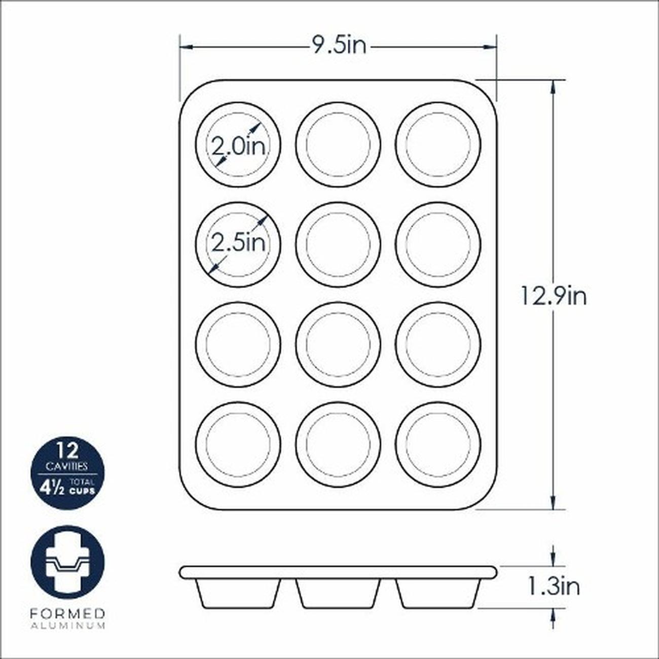 nordicware-naturals-muffin-pan - Nordic Ware Naturals- 12 Cavity Muffin Pan