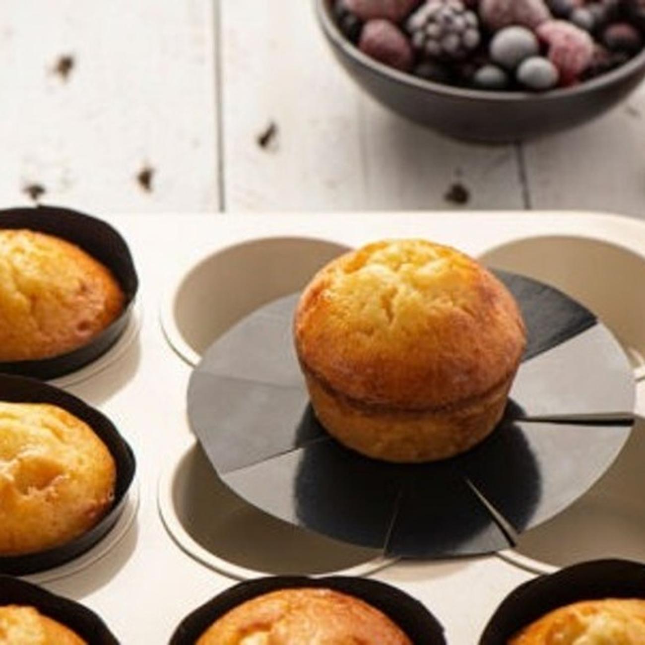 nostik-muffin-liner-set-12-black - NoStik Muffin Liner Set of 12-Black