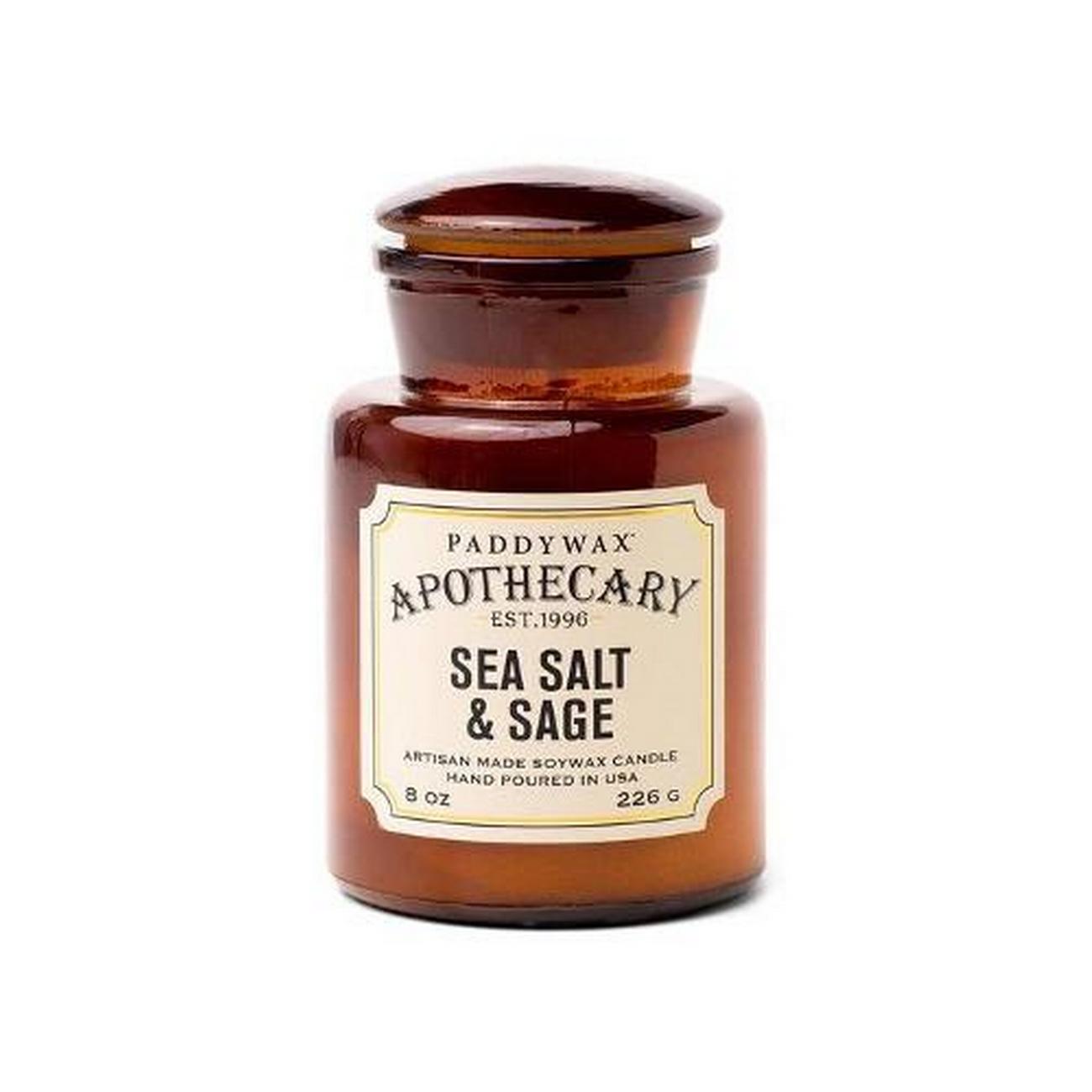paddywax-apothecary-glass-jar-candle-sea-salt-and-sage - Paddywax Apothecary Glass Jar Candle Sea Salt & Sage