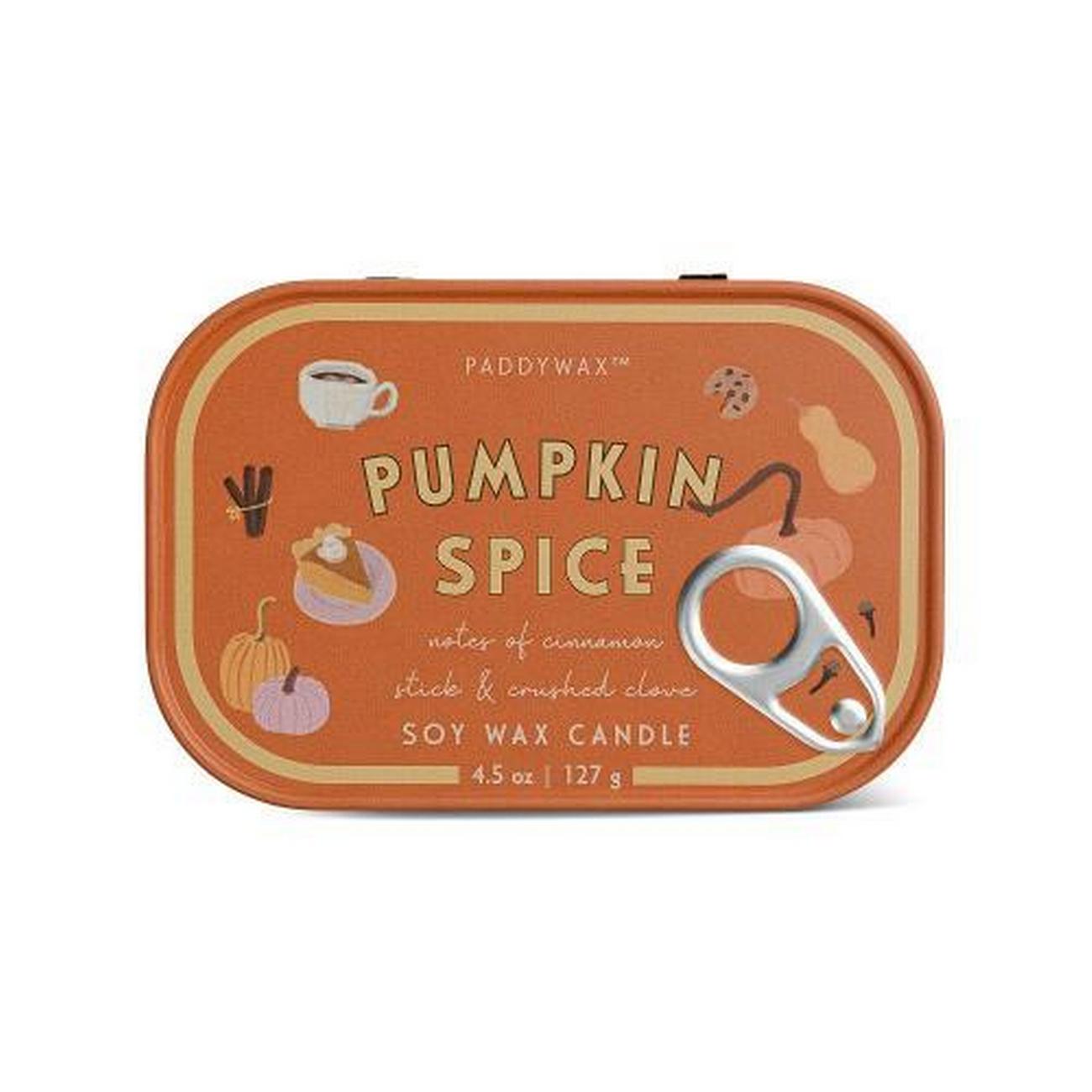 paddywax-bistro-pumpkin-spice-candle-cinnamon-stick-crushed-clove - Paddywax Bistro Pumpkin Spice Candle Tin Cinnamon Stick & Crushed Clove