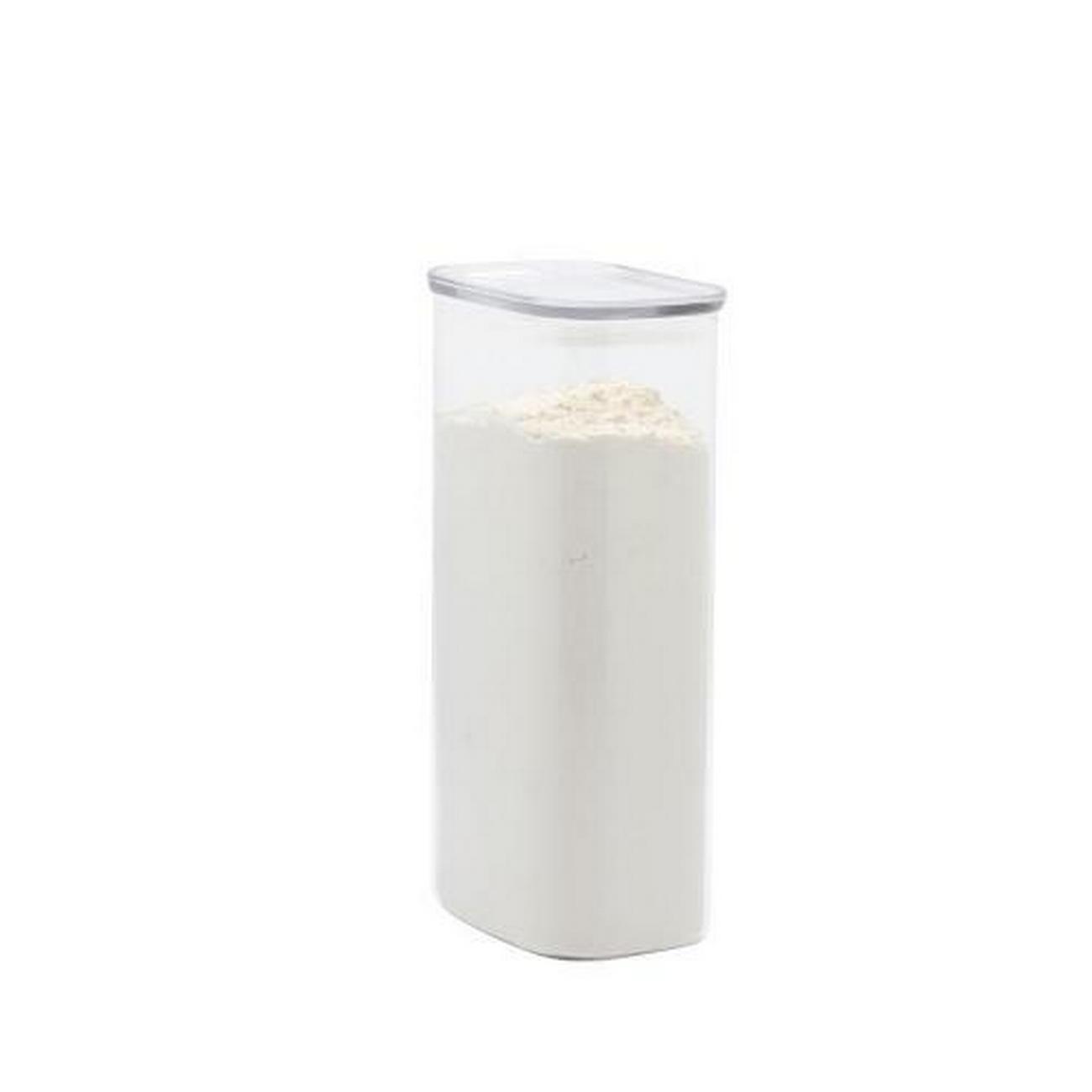 pebbly-rectangular-glass-storage-canister-1800ml - Pebbly Rectangular Glass Storage Canister 1800ml