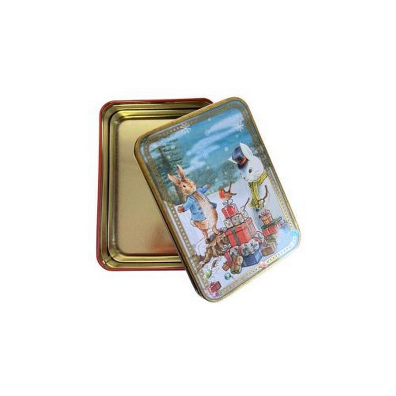 peter-rabbit-christmas-small-rectangular-tin - Peter Rabbit Christmas Rectangular Tin Small