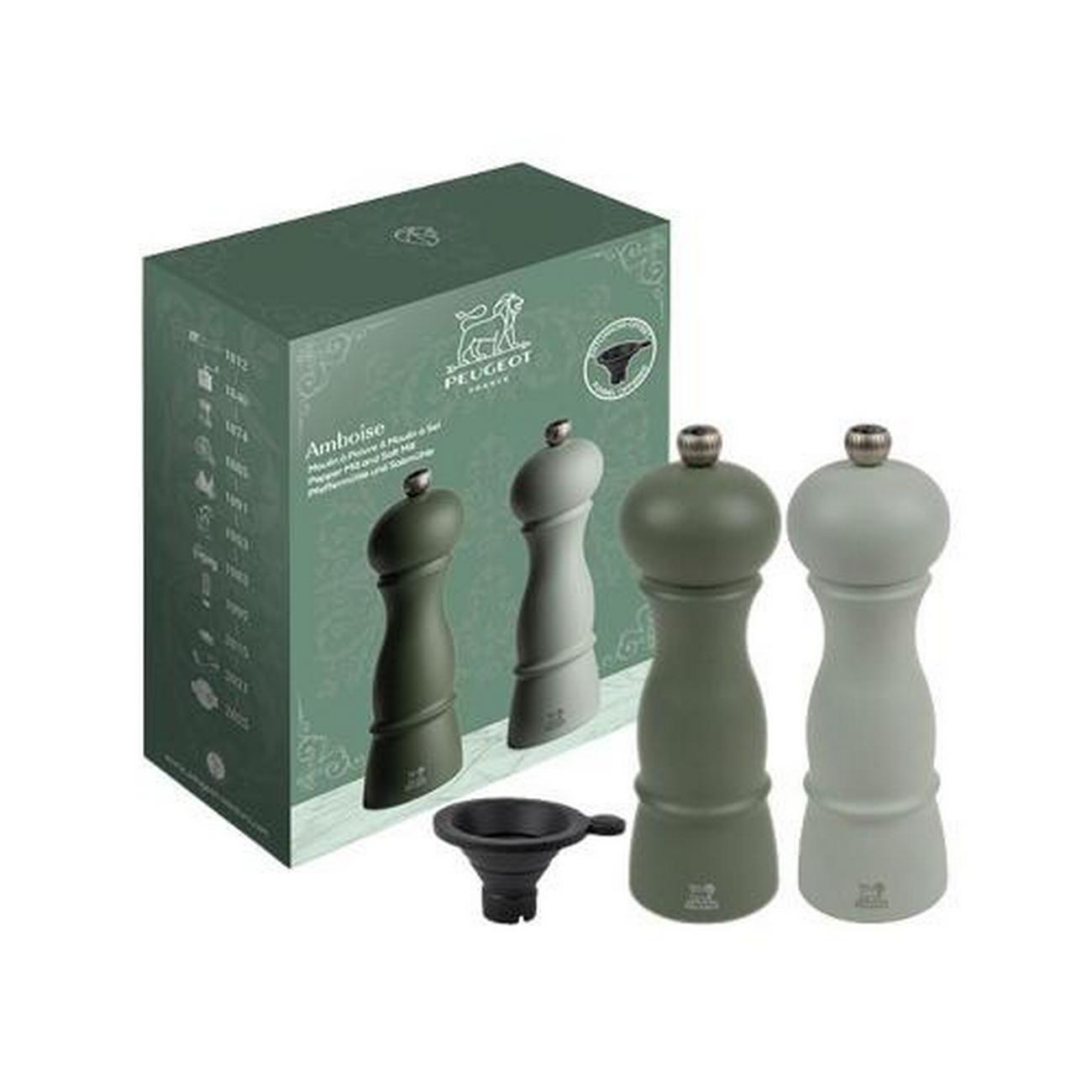 peugeot-amboise-salt-pepper-fern-sage-green-set - Peugoet Amboise Salt & Pepper Fern Sage Green Set