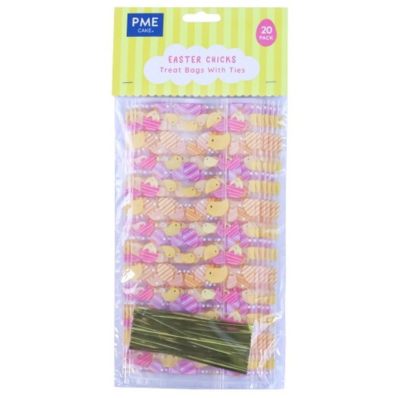 pme-20-easter-party-treat-bags-easter-chicks - PME Easter Party Treat Bags Easter Chicks Pack of 20 