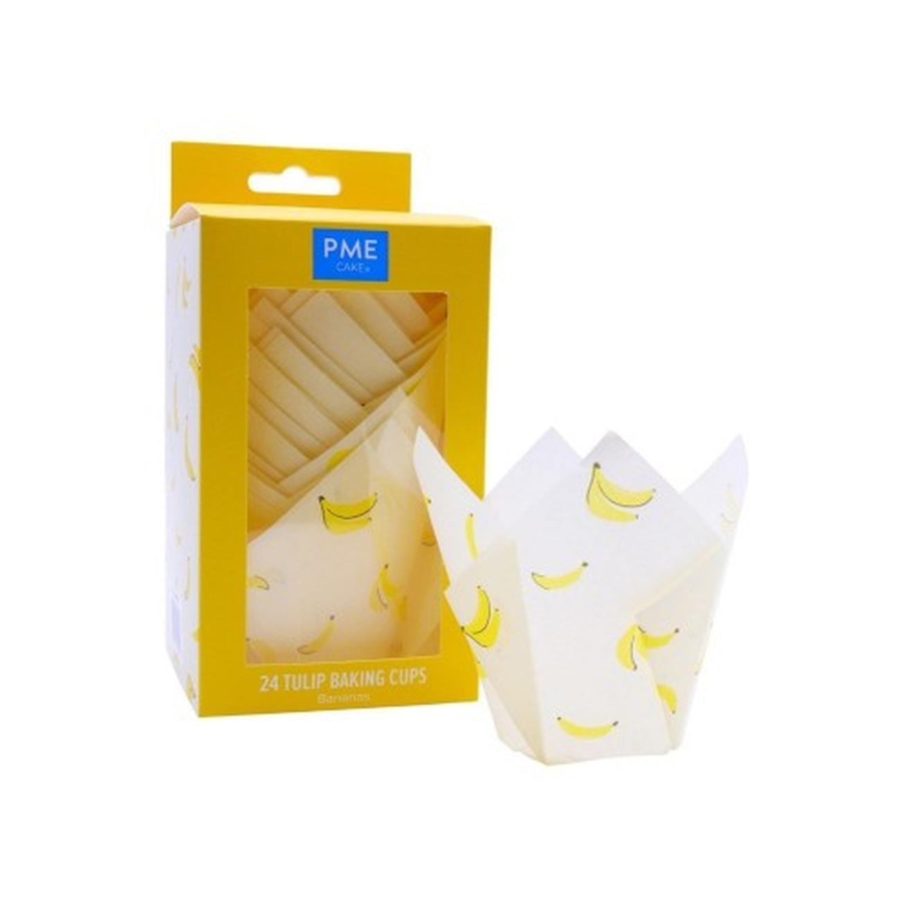 pme-24-banana-tulip-muffin-cases - PME 24 Banana Tulip Muffin Cases
