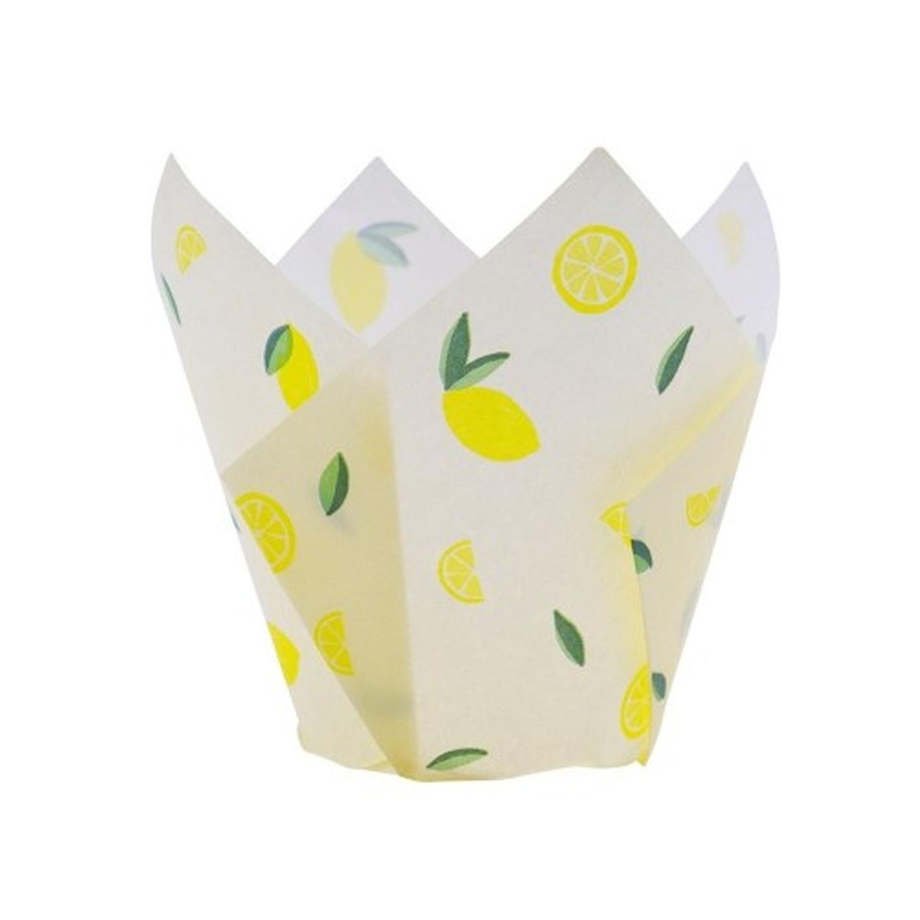 pme-24-lemon-tulip-muffin-cases - PME 24 Lemon Tulip Muffin Cases