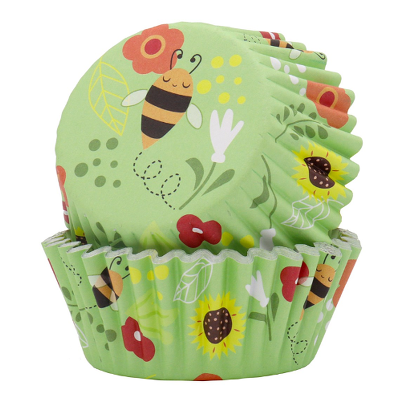 pme-30-standard-foil-cupcake-cases-bees - PME 30 Standard Foil Cupcake Cases Bees