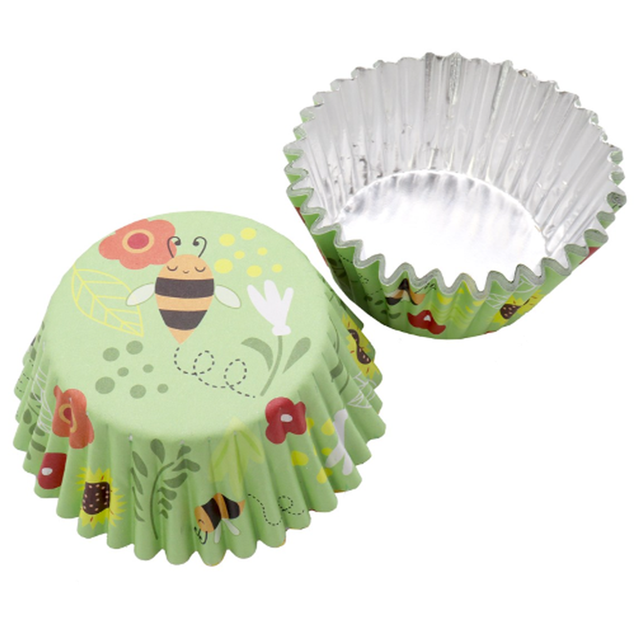 pme-30-standard-foil-cupcake-cases-bees - PME 30 Standard Foil Cupcake Cases Bees