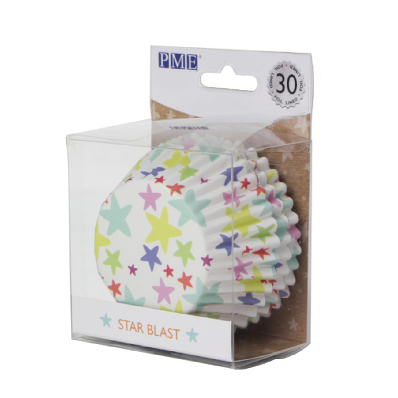 Blue With Gold Trim Cupcake Cases, Pack Of 30