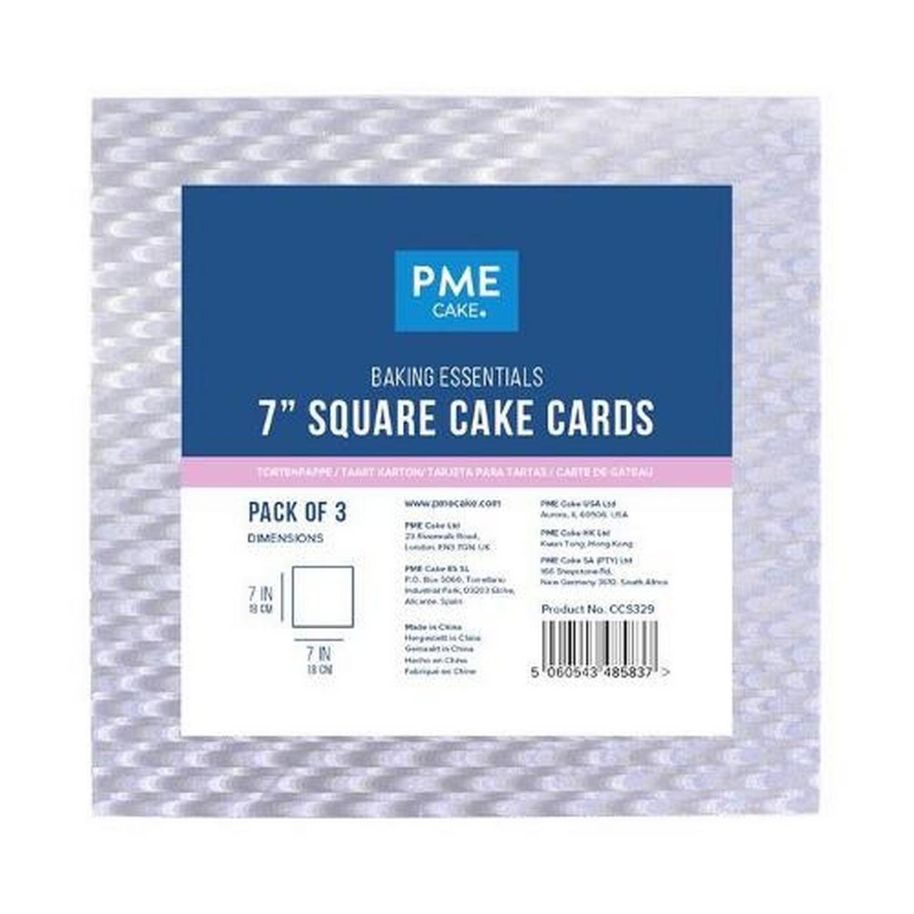 pme-baking-essentials-square-cake-card-7-inch - PME Baking Essentials Square Cake Card 