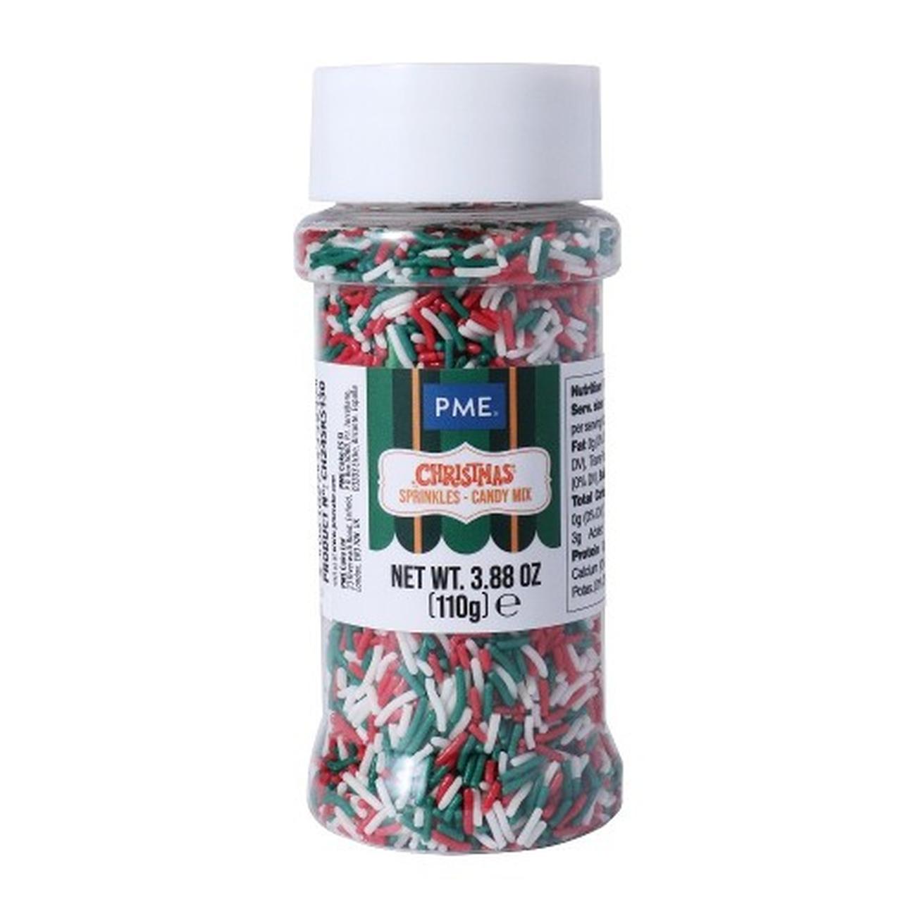 pme-christmas-candy-cane-mix-sprinkles-110g - PME Candy Cane Mix Christmas Sprinkles 110g