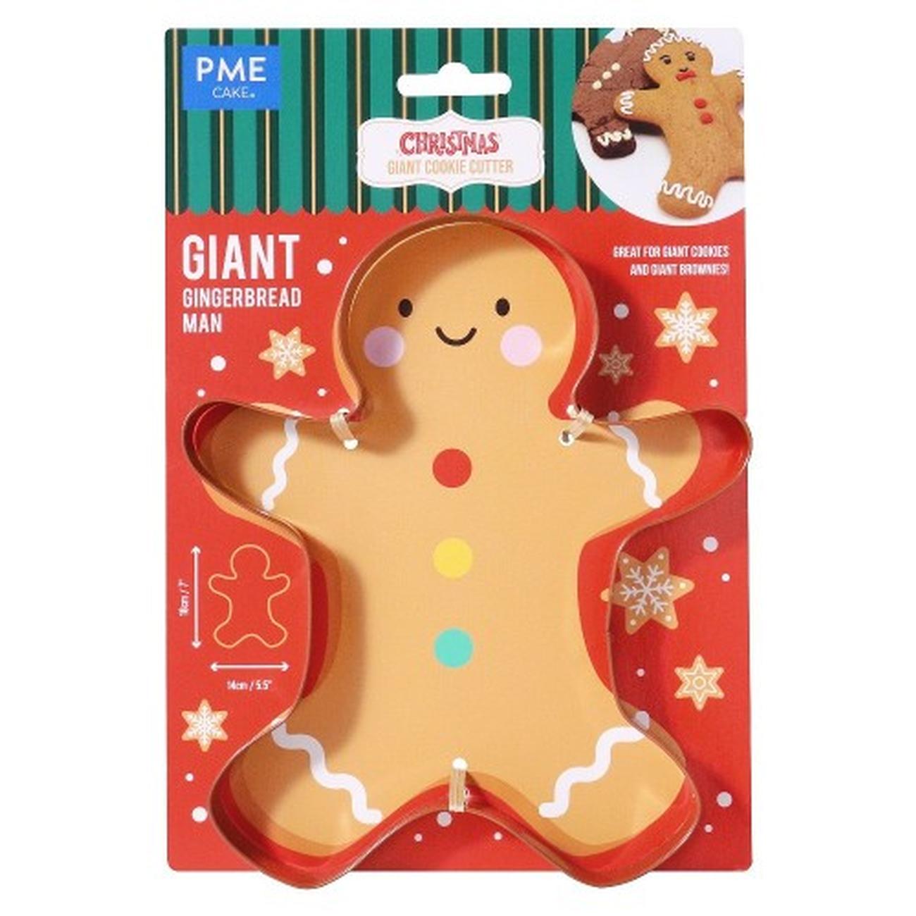 pme-christmas-giant-gingerbread-cookie-cutter-18cm - PME Giant Gingerbread Man Christmas Cookie Cutter