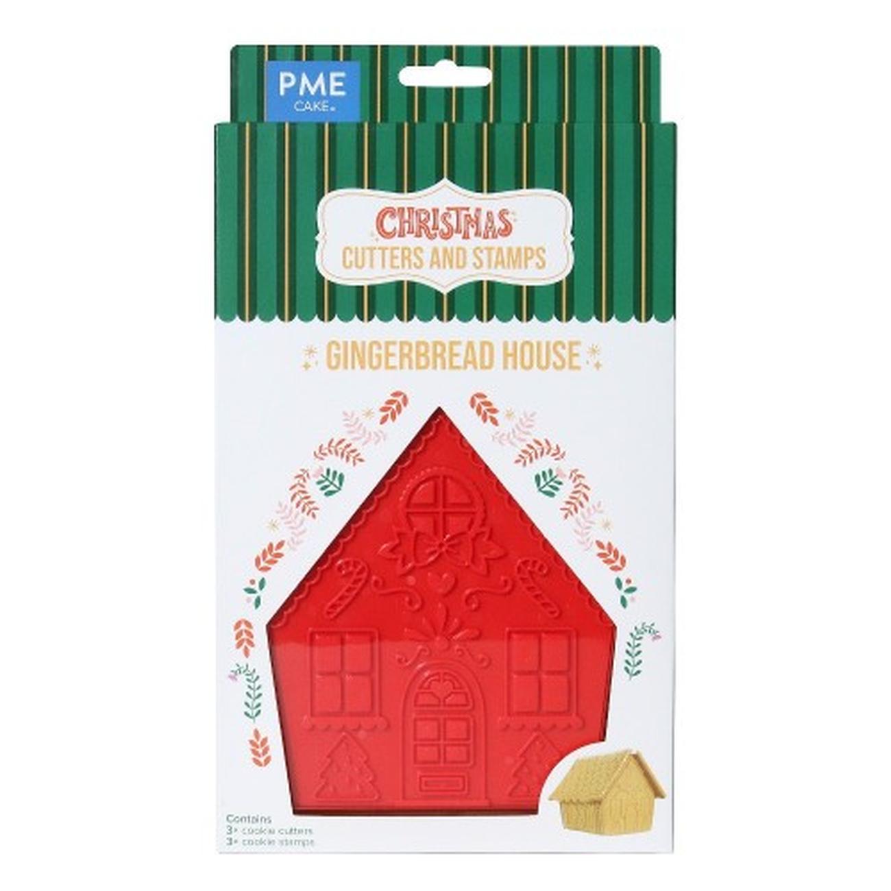 pme-christmas-gingerbread-house-cookie-cutter-stamp-set-3 - PME Gingerbread House Christmas Cookie Cutters & Stamps