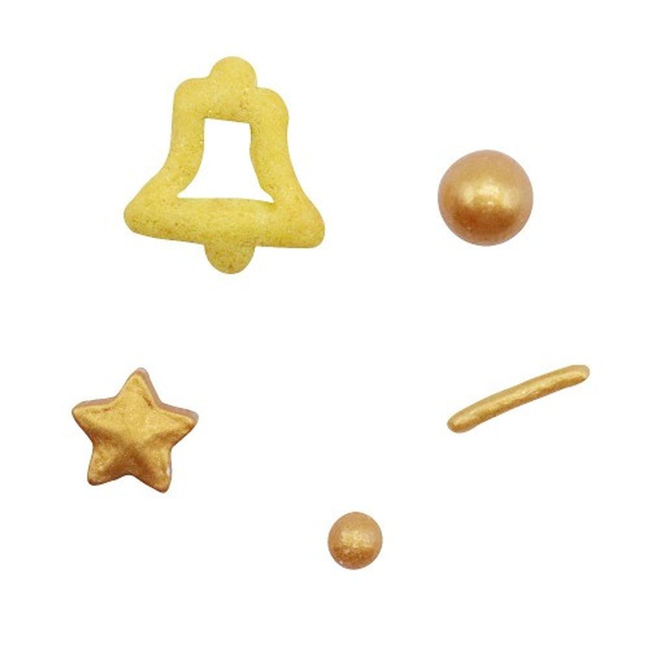 pme-christmas-golden-jingle-bells-sprinkles-160g - PME Gold Jingle Bells Christmas Sprinkles 160g