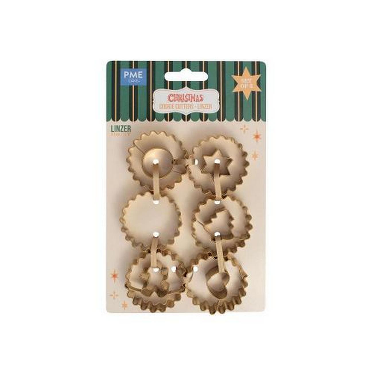 pme-christmas-linzer-cookie-cutter-set - PME Christmas Linzer Cookie Cutter Set 