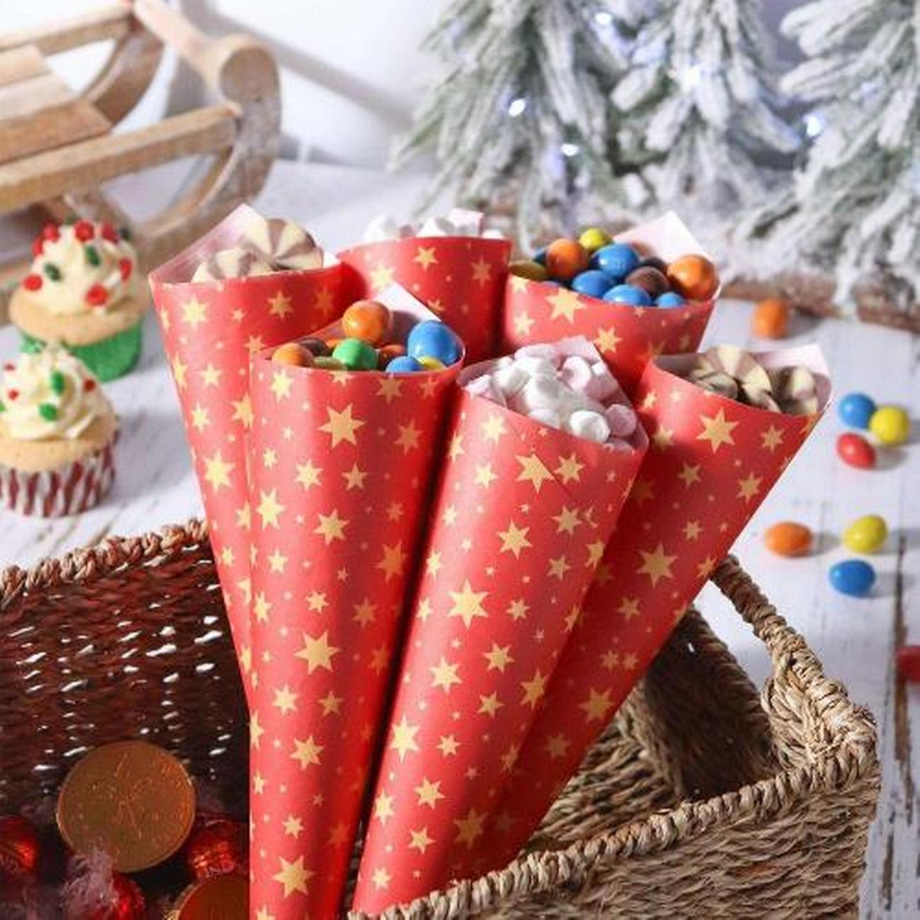 pme-christmas-wrapping-parchment-paper-golden-stars - PME Christmas Wrapping Parchment Paper Golden Stars