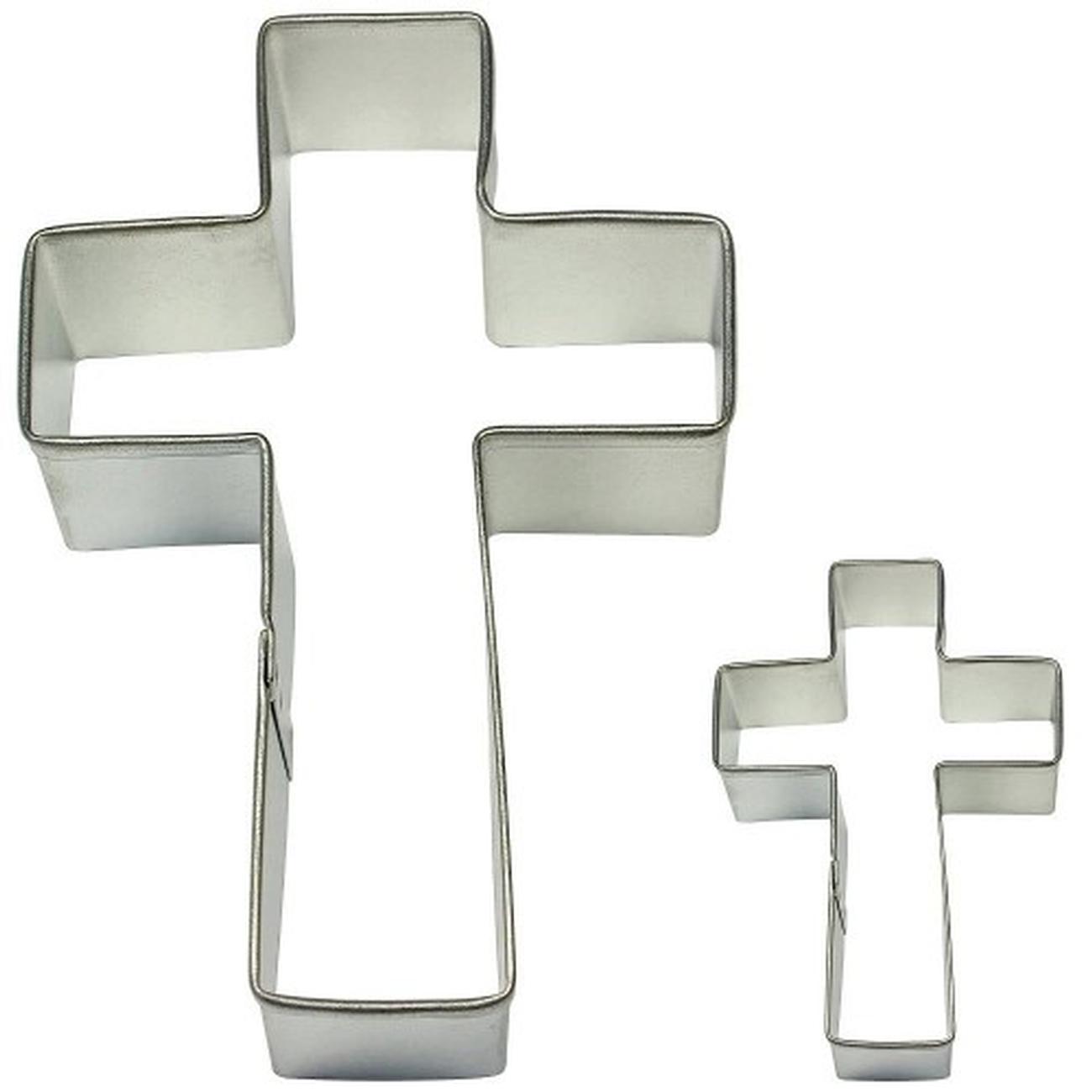 pme-cross-cookie-and-cake-cutters-set-of-2 - PME Cross Shaped Cookie Cutters Set of 2