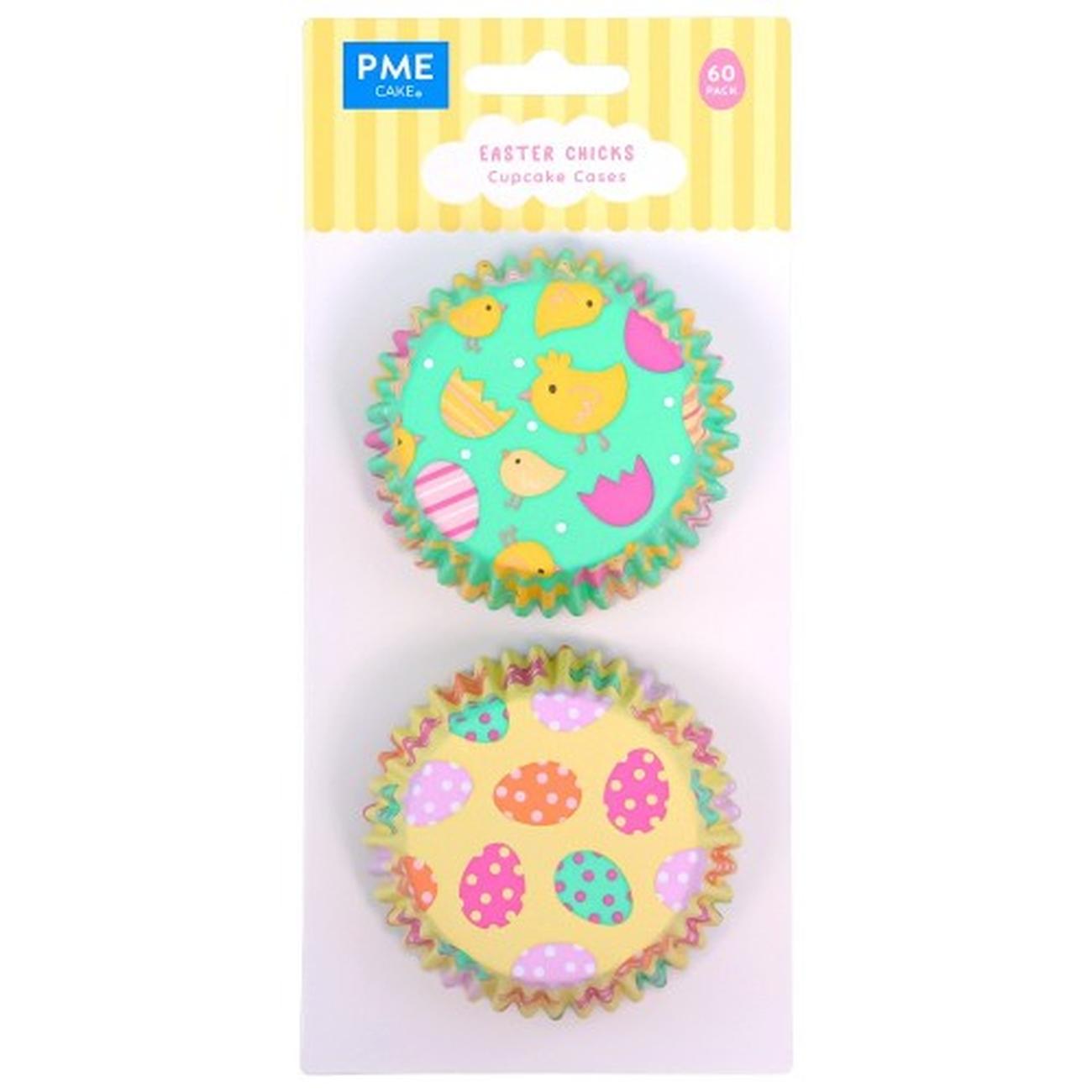pme-easter-foil-lined-cupcake-cases-easter-chicks - PME Easter Foil-lined Cupcake Cases Easter Chicks Set of 60