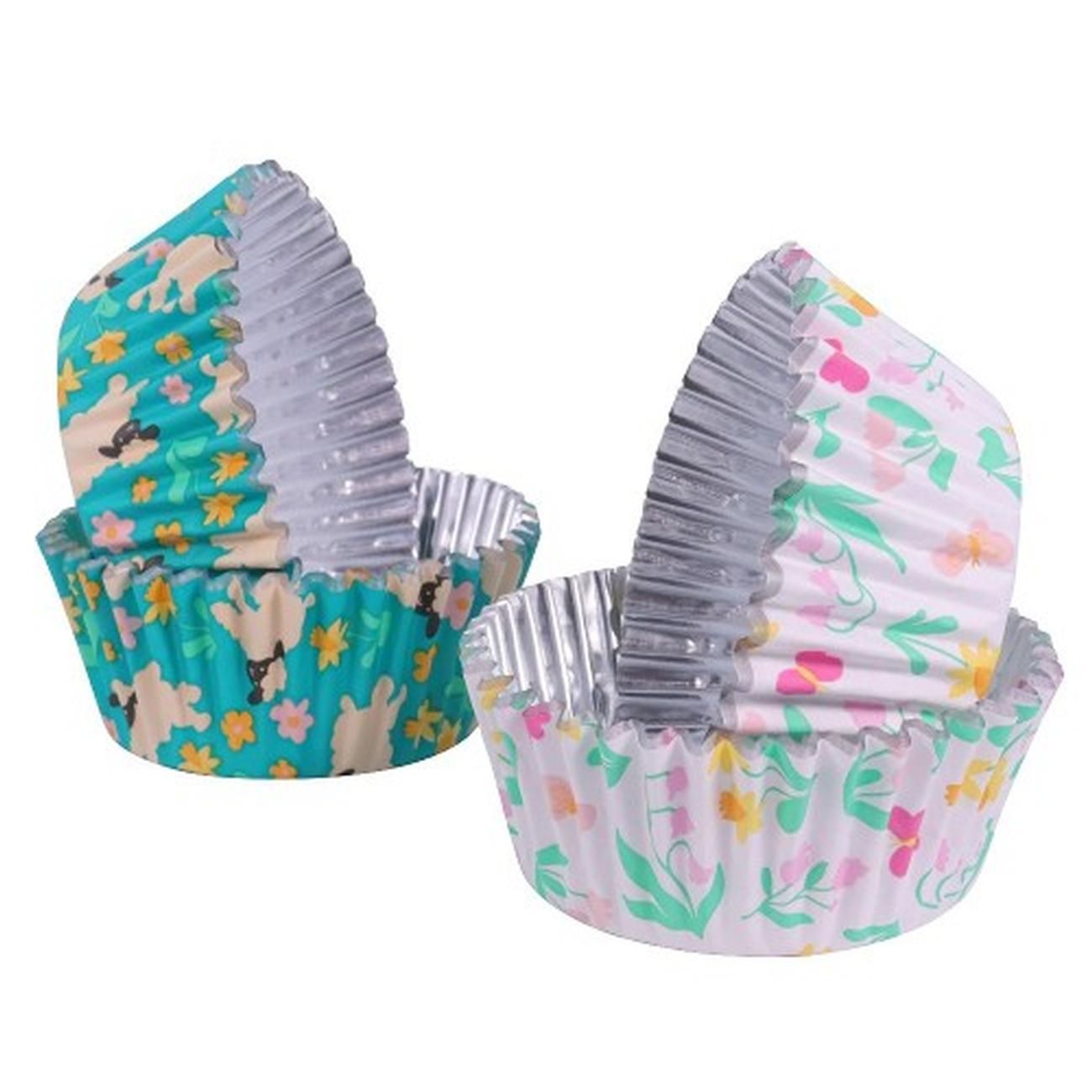 pme-easter-foil-lined-cupcake-cases-spring-meadow - PME Easter Foil-lined Cupcake Cases Spring Meadow Set of 60