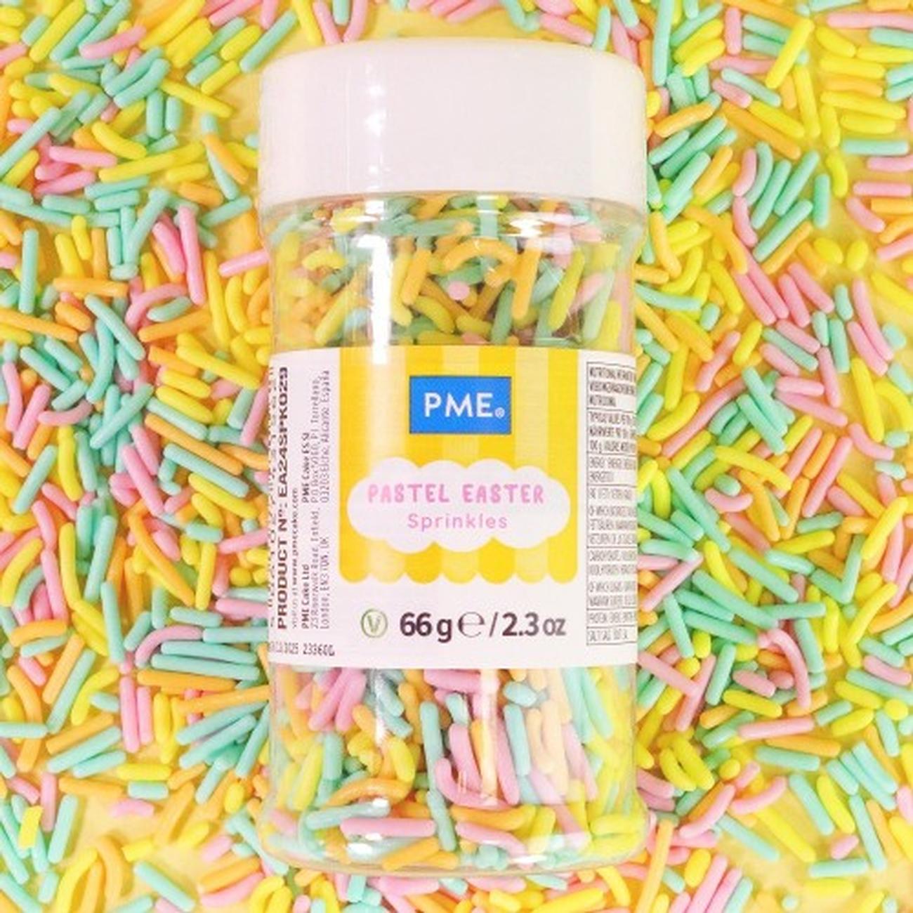 pme-easter-sprinkles-pastel-jimmies-60g - PME Easter Sprinkles Pastel Jimmies 60g