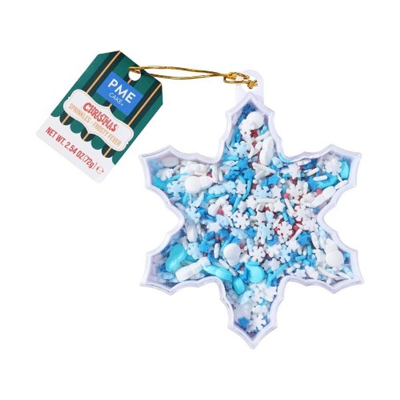 pme-frosty-fever-sprinkles-72g-christmas-novelty - PME Frosty Fever Christmas Novelty Sprinkles 72g