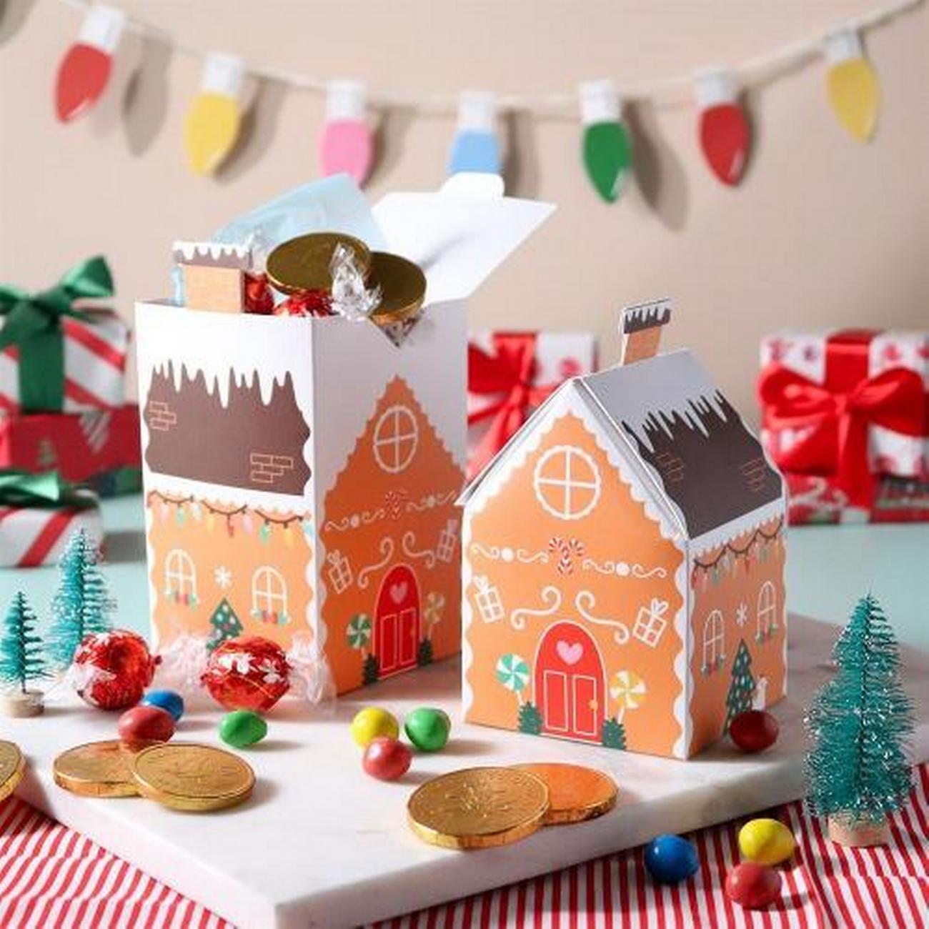pme-gingerbread-house-christmas-treat-boxes - PME Gingerbread House Christmas Treat Boxes