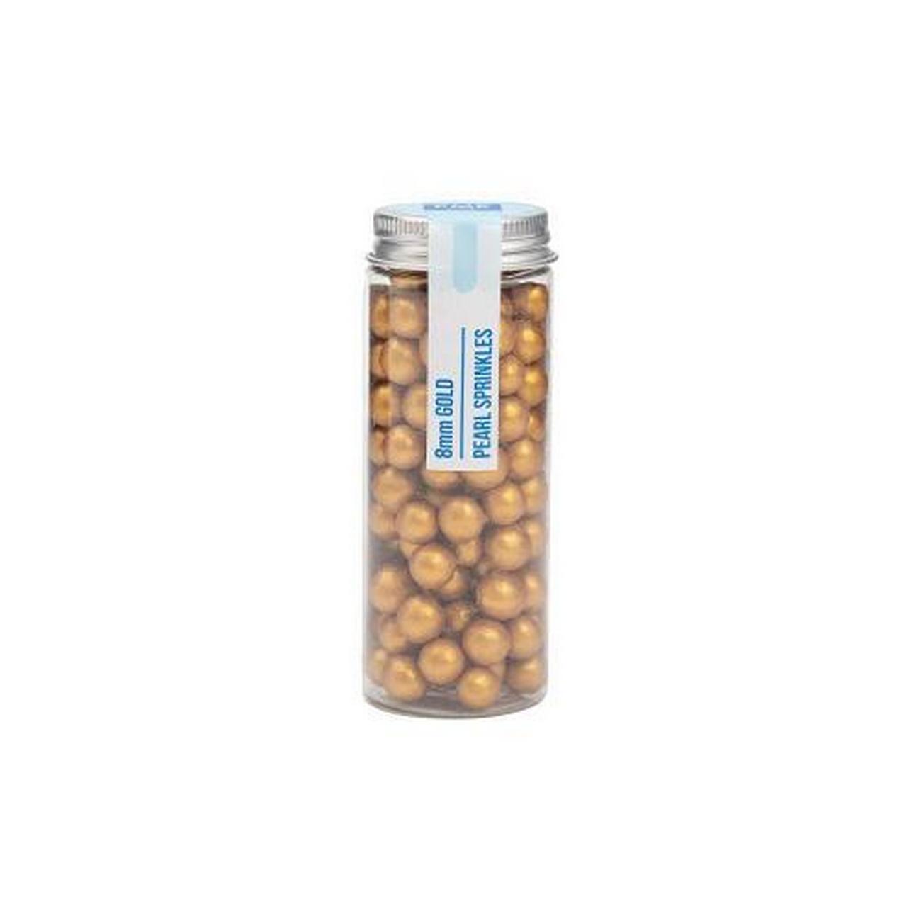 pme-gold-pearl-sprinkles-8mm - PME Gold Pearl Sprinkles 8mm