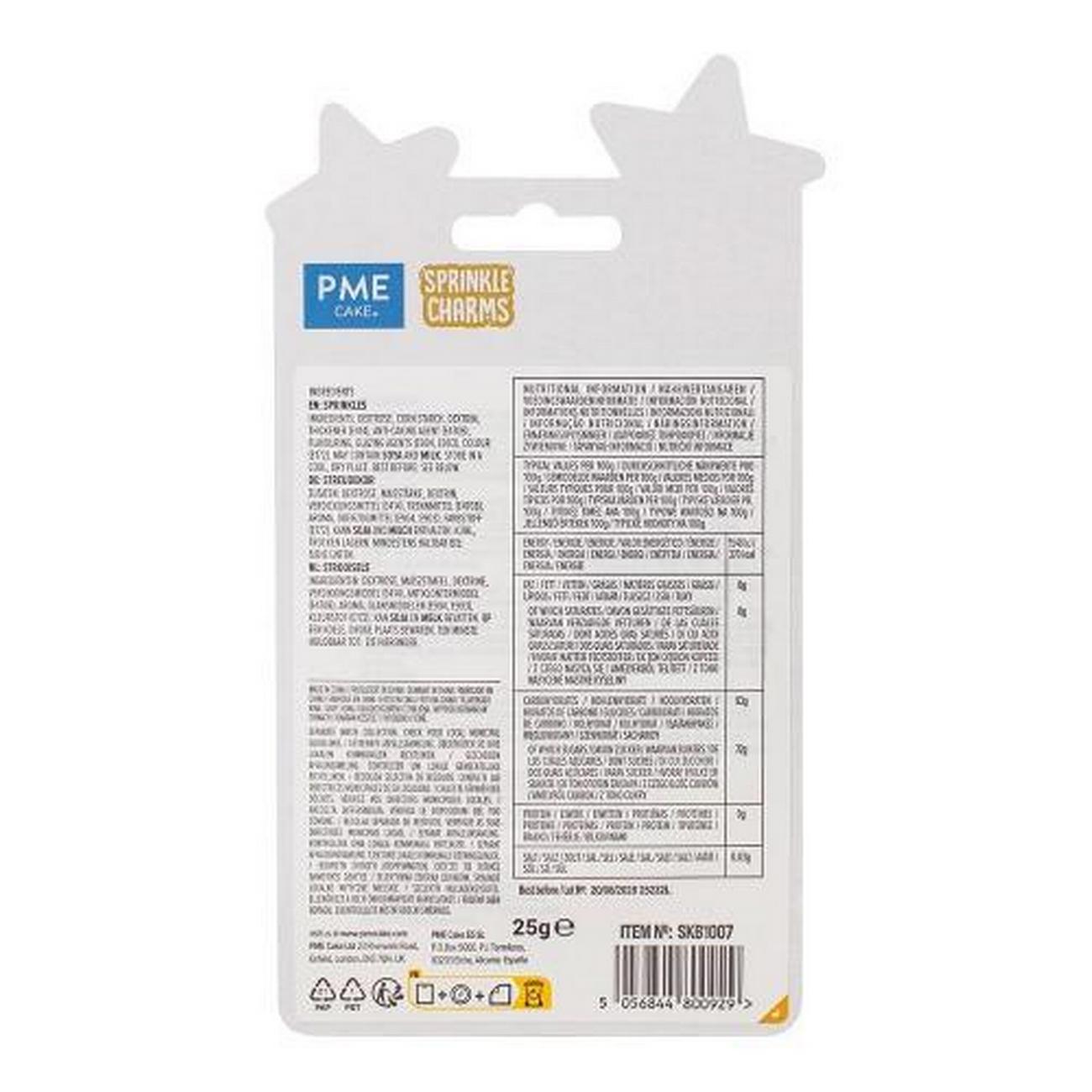 pme-gold-stars-sprinkles-25g - PME Gold Stars Sprinkles 25g
