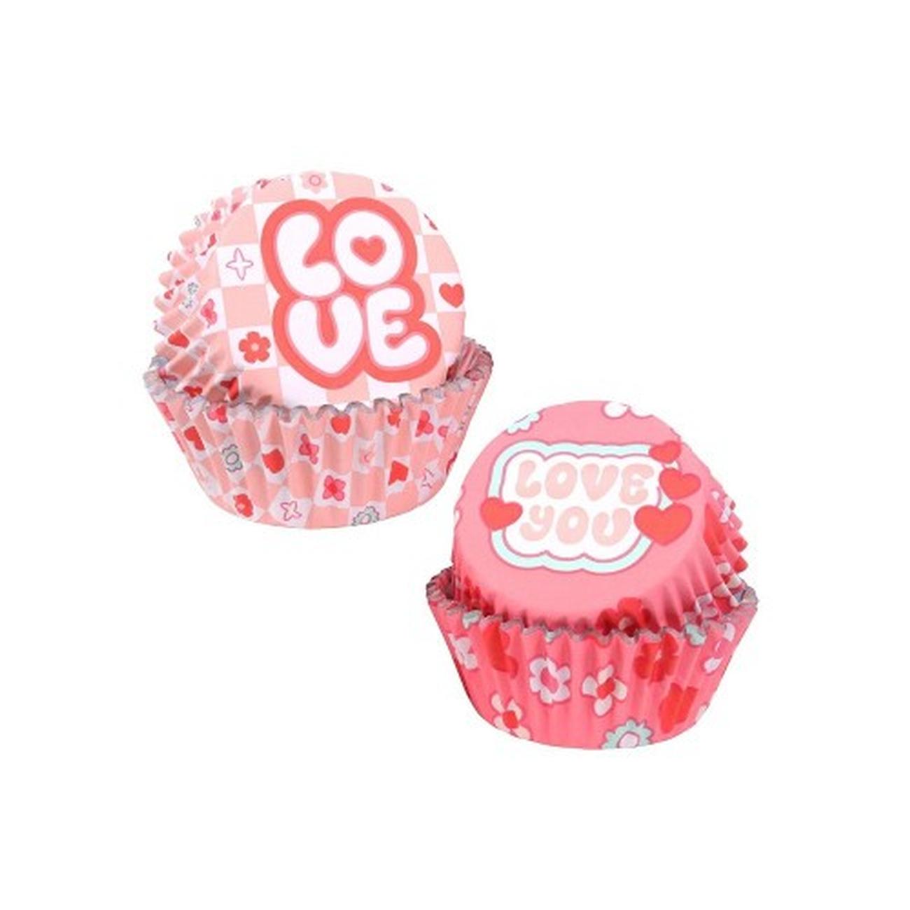 pme-groove-is-in-the-head-cupcake-cases-60 - PME Groove Is In The Heart Cupcake Cases Set of 60