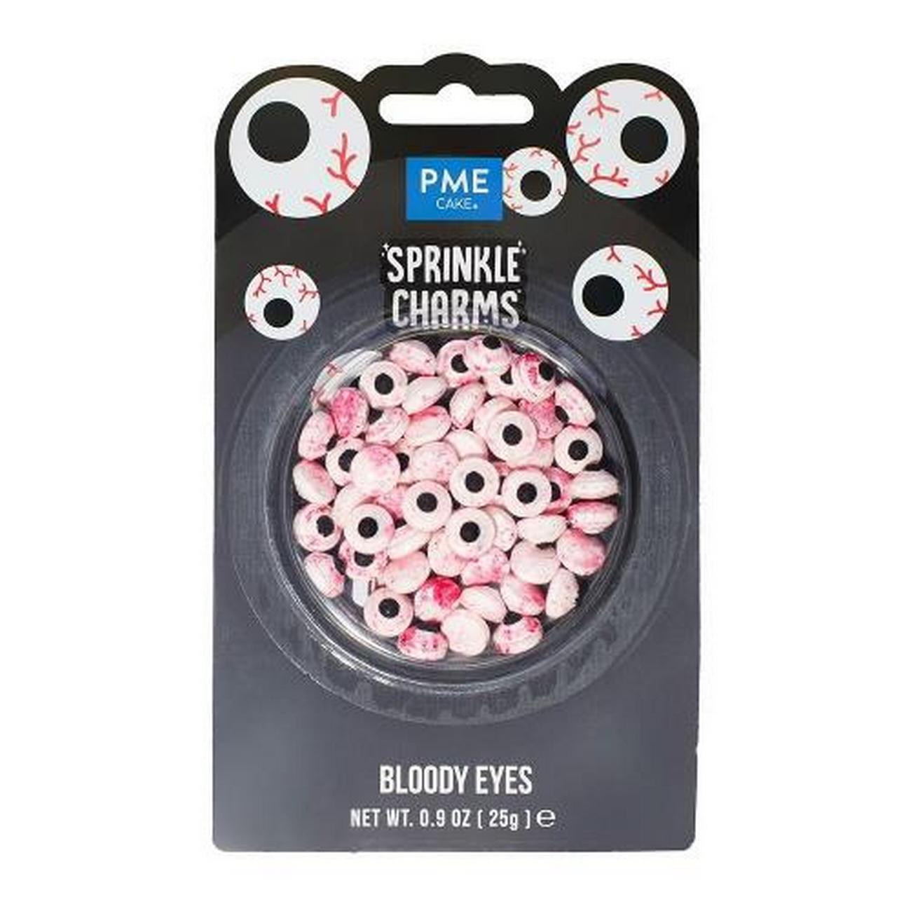 pme-halloween-sprinkle-charms-bloody-eyes-25g - PME Halloween Sprinkle Charms Bloody Eyes 25G
