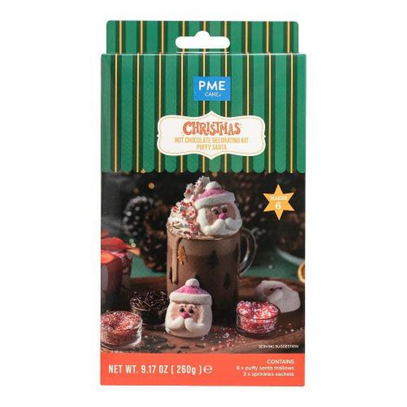 pme-puffy-santa-hot-chocolate-decorating-kit - PME Puffy Santa Hot Chocolate Decorating Kit