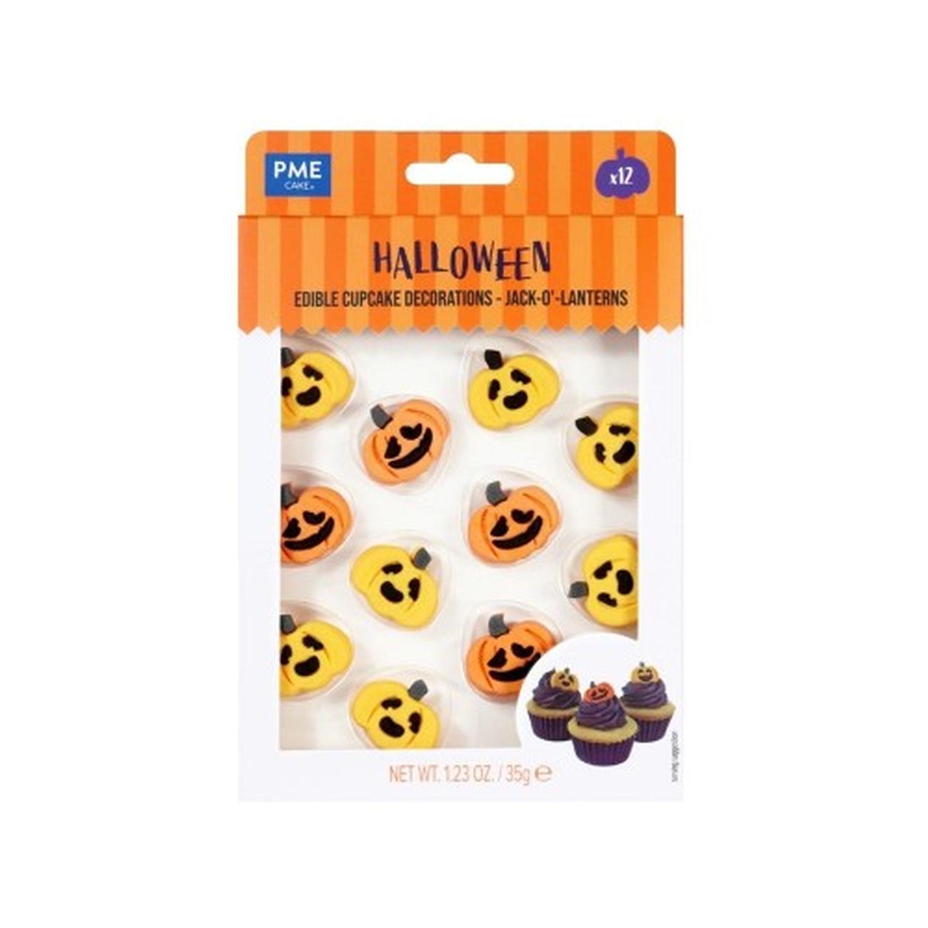 pumpkin-halloween-edible-sugar-decorations - PME Pumpkin Halloween Edible Sugar Decorations