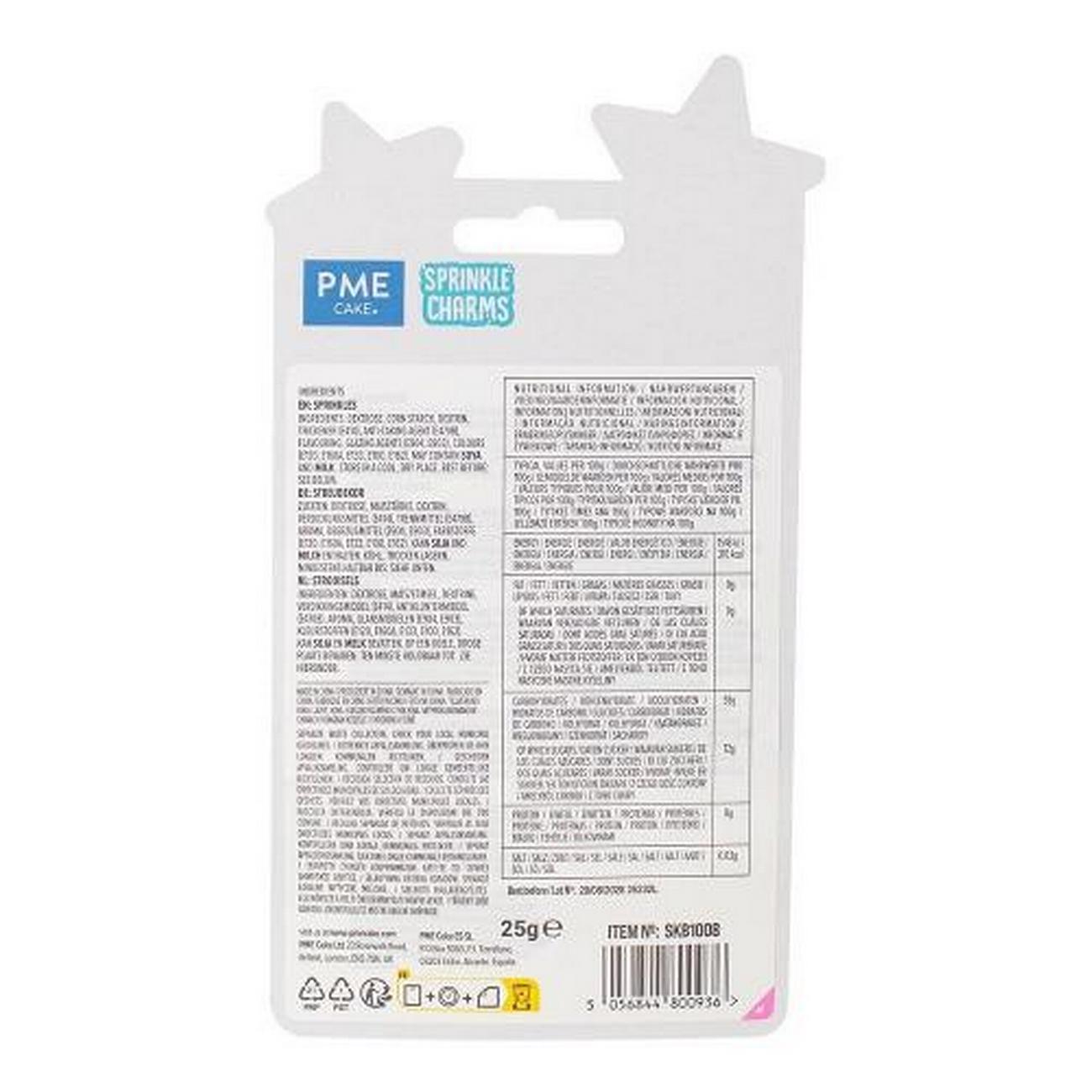 pme-rainbow-stars-sprinkles-25g - PME Rainbow Stars Sprinkles 25g