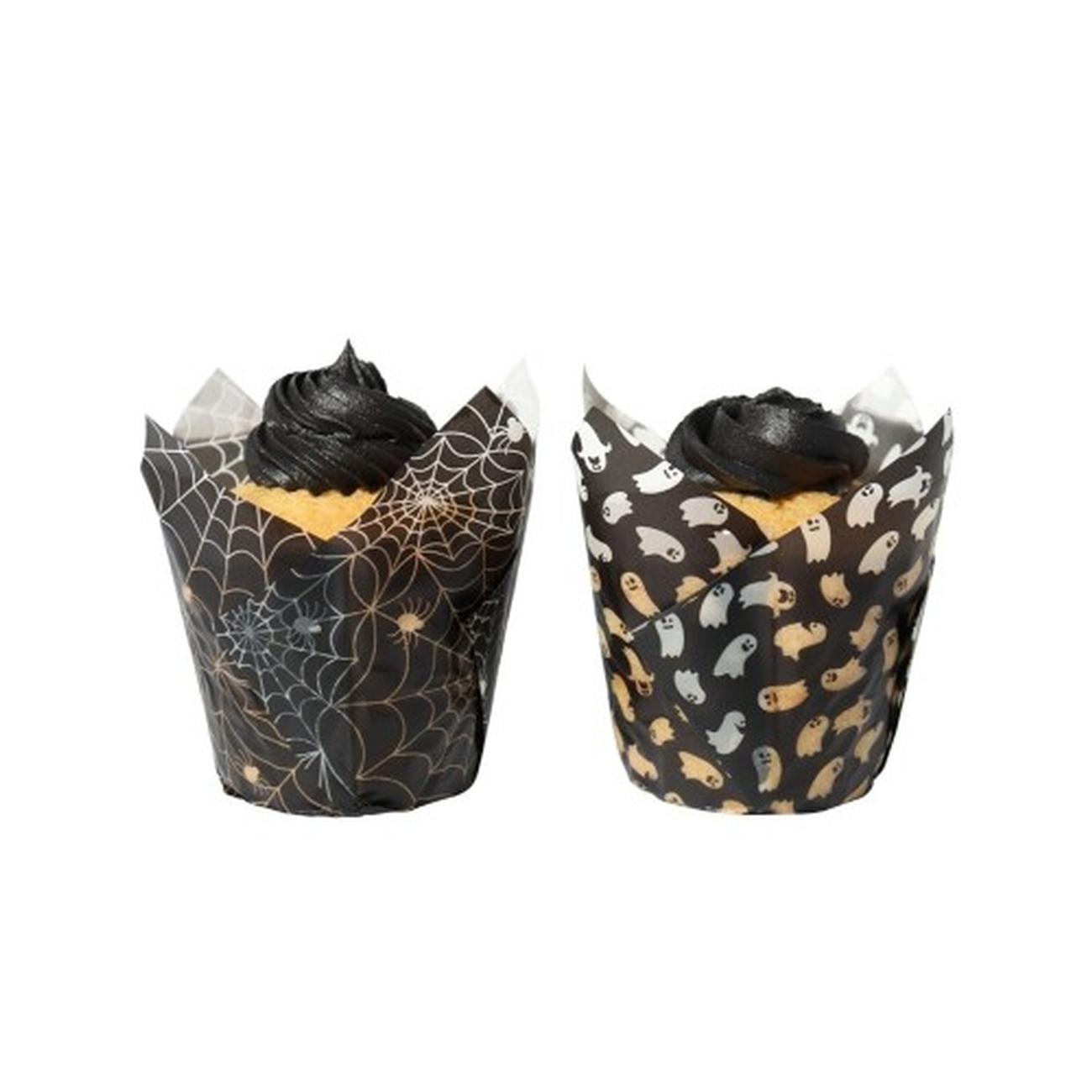 spooky-night-halloween-tulip-muffin-cases - PME Spooky Night Halloween Tulip Muffin Cases