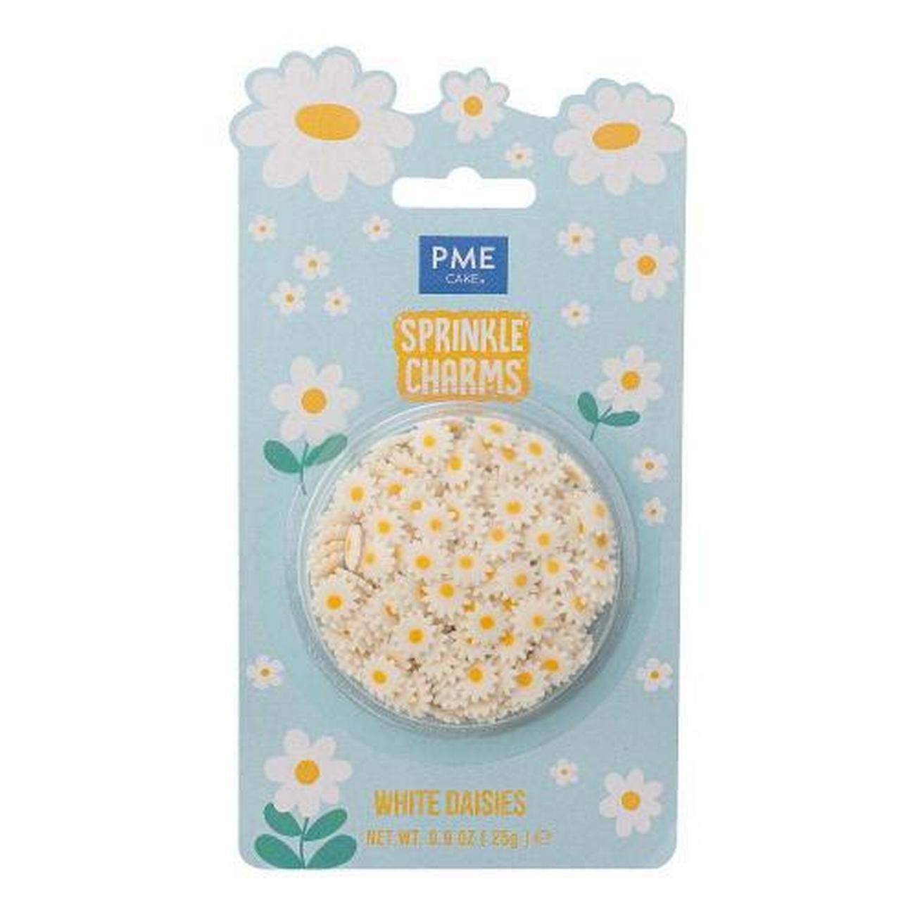 pme-sprinkle-charms-white-daisies - PME Sprinkle Charms White Daisies 