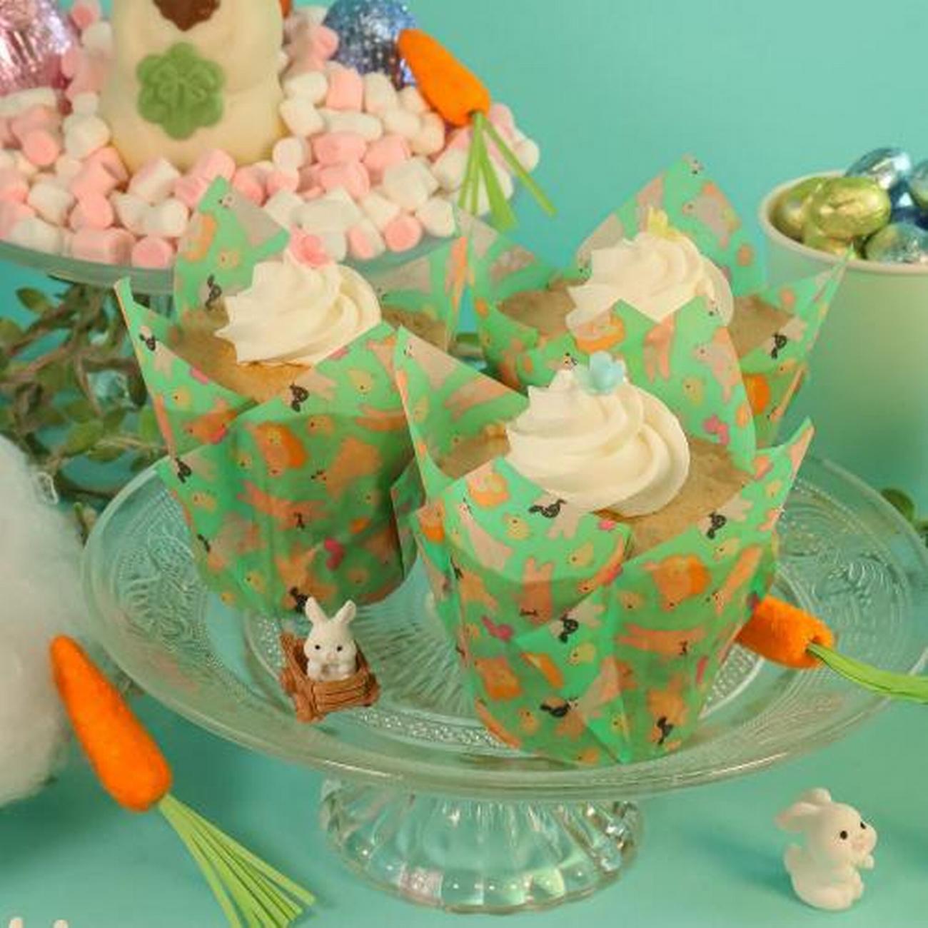 pme-tulip-muffin-cases-easter-animals-24pk - PME Easter Tulip Muffin Cases Easter Animals 