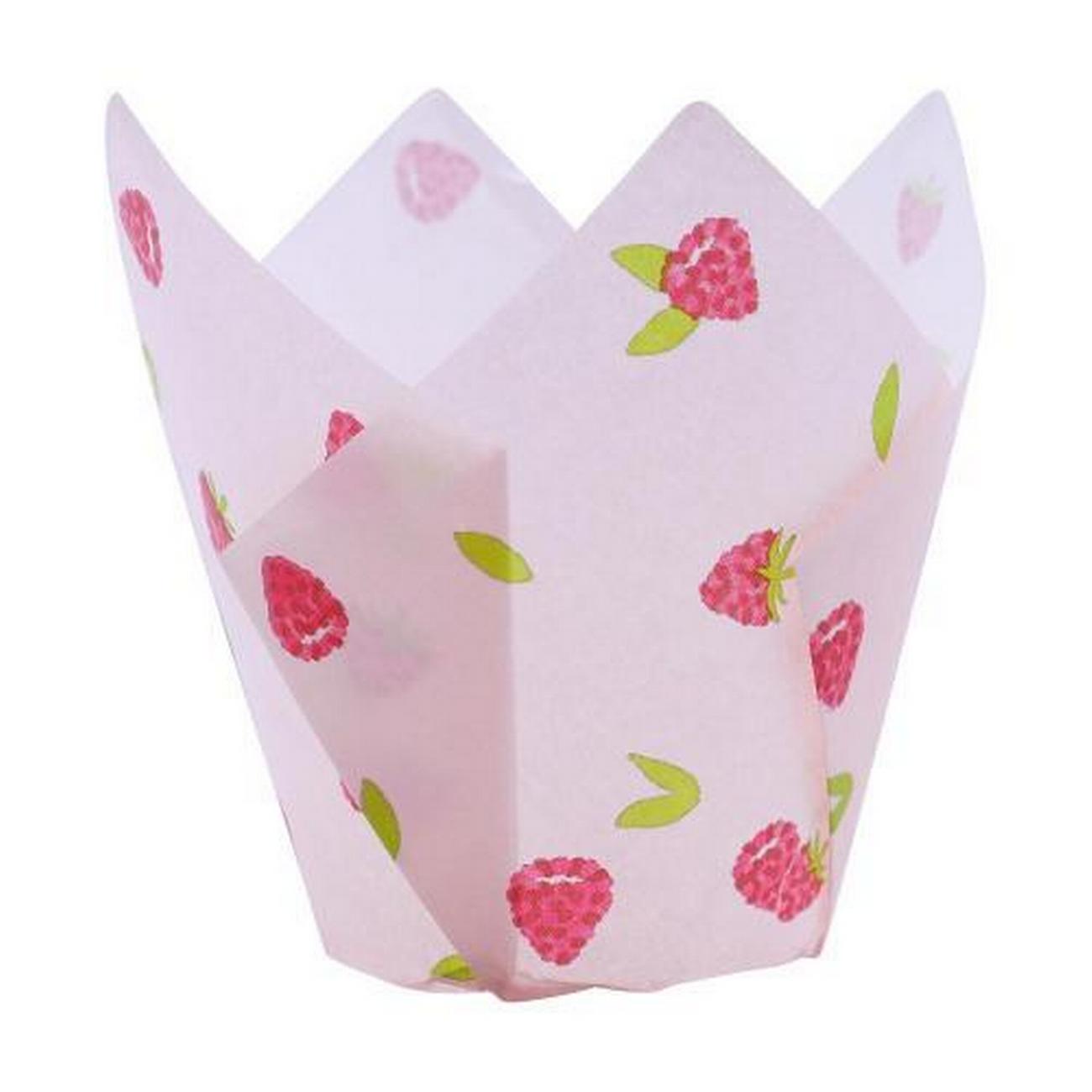 pme-tulip-muffin-cases-raspberry-24pk - PME 24 Raspberry Tulip Muffin Cases 