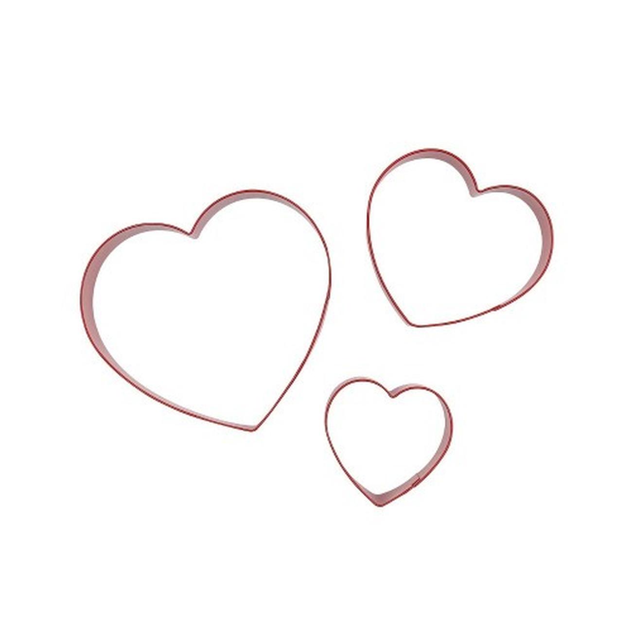 pme-valentines-cookie-cutter-set-of-3-hearts - PME Valentines Hearts Cookie Cutter Set of 3
