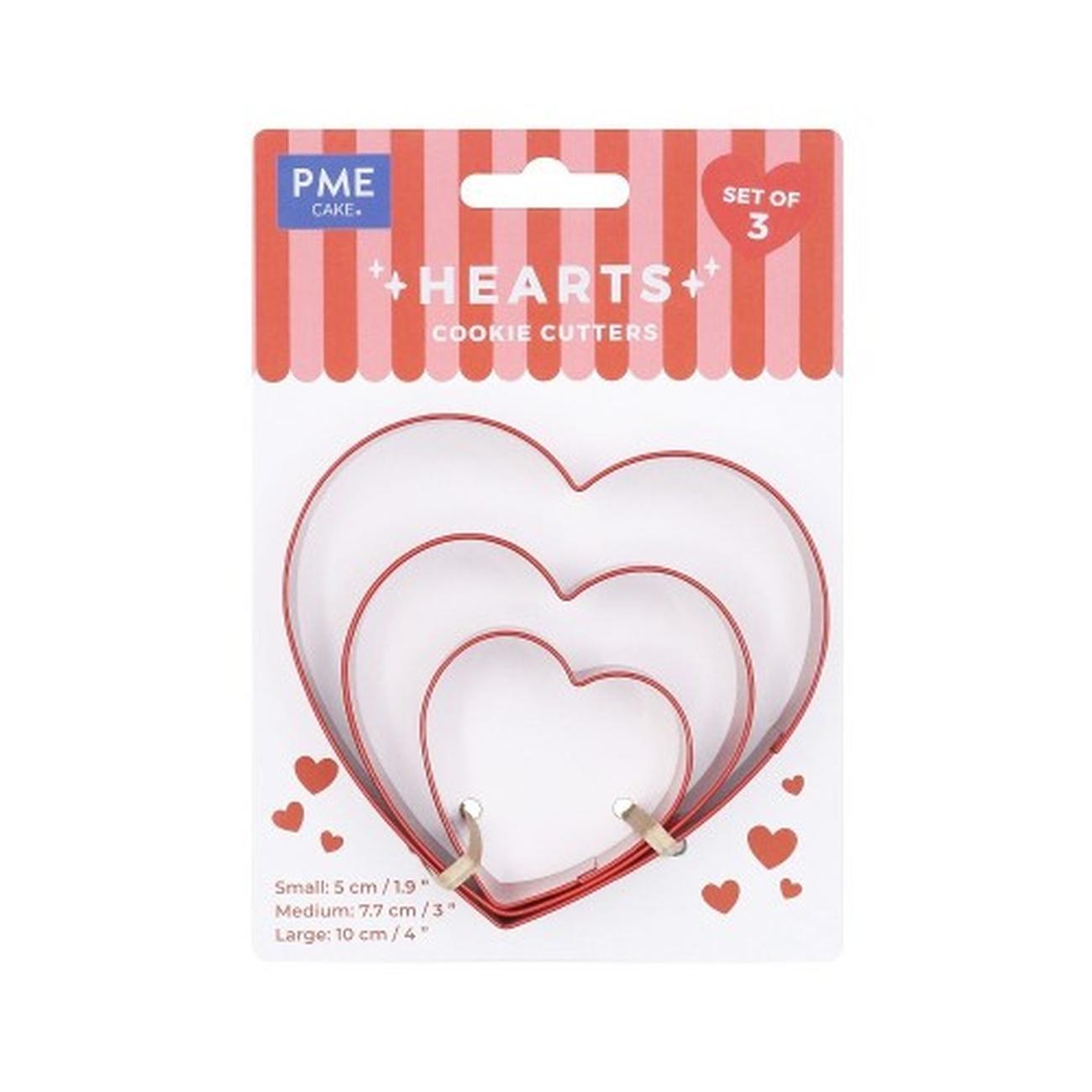 pme-valentines-cookie-cutter-set-of-3-hearts - PME Valentines Hearts Cookie Cutter Set of 3