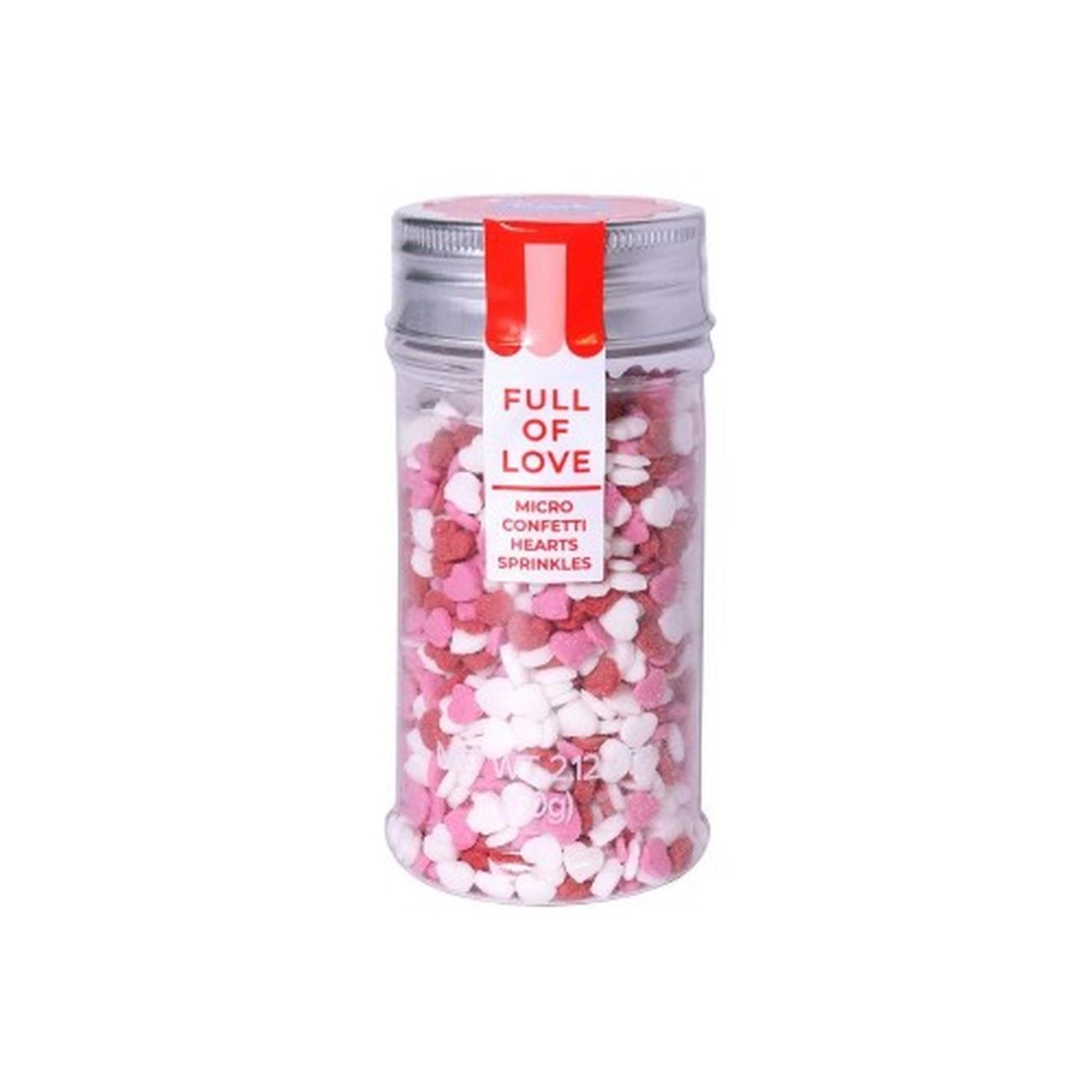pme-valentines-sprinkles-micro-confetti-hearts - PME Valentines Sprinkles Micro Confetti Hearts 60g