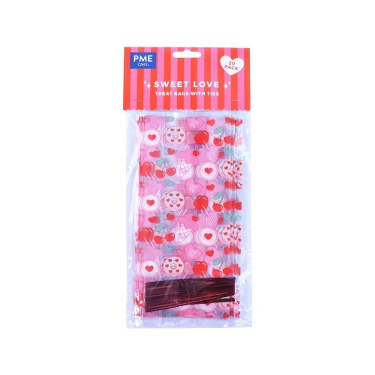 pme-valentines-sweet-love-treat-bags-20-pack - PME Valentines Sweet Love Treat Bags Pack of 20