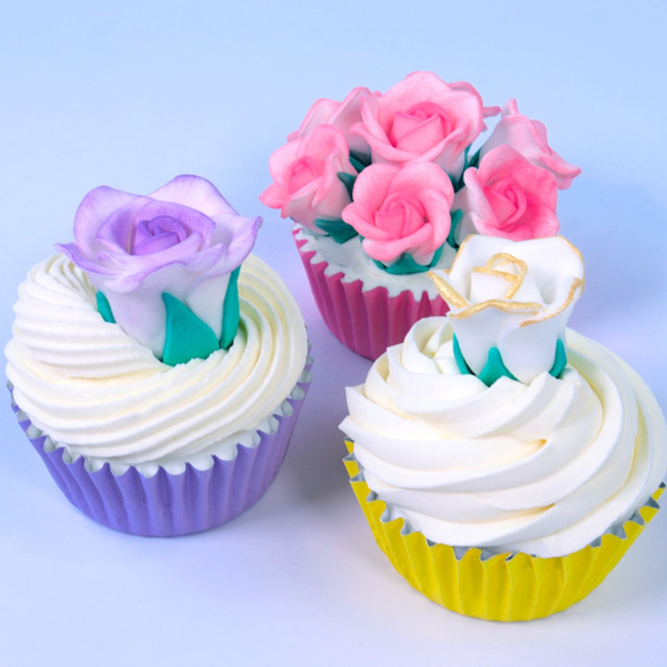 pme-white-sugar-roses-set6-45mm - PME White Sugar Roses Set of 6 