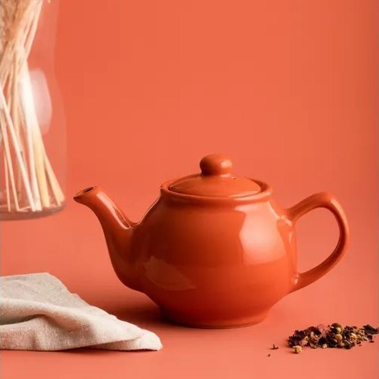 price-&-kensington-burnt-orange-teapot - Price & Kensington Burnt Orange Teapot