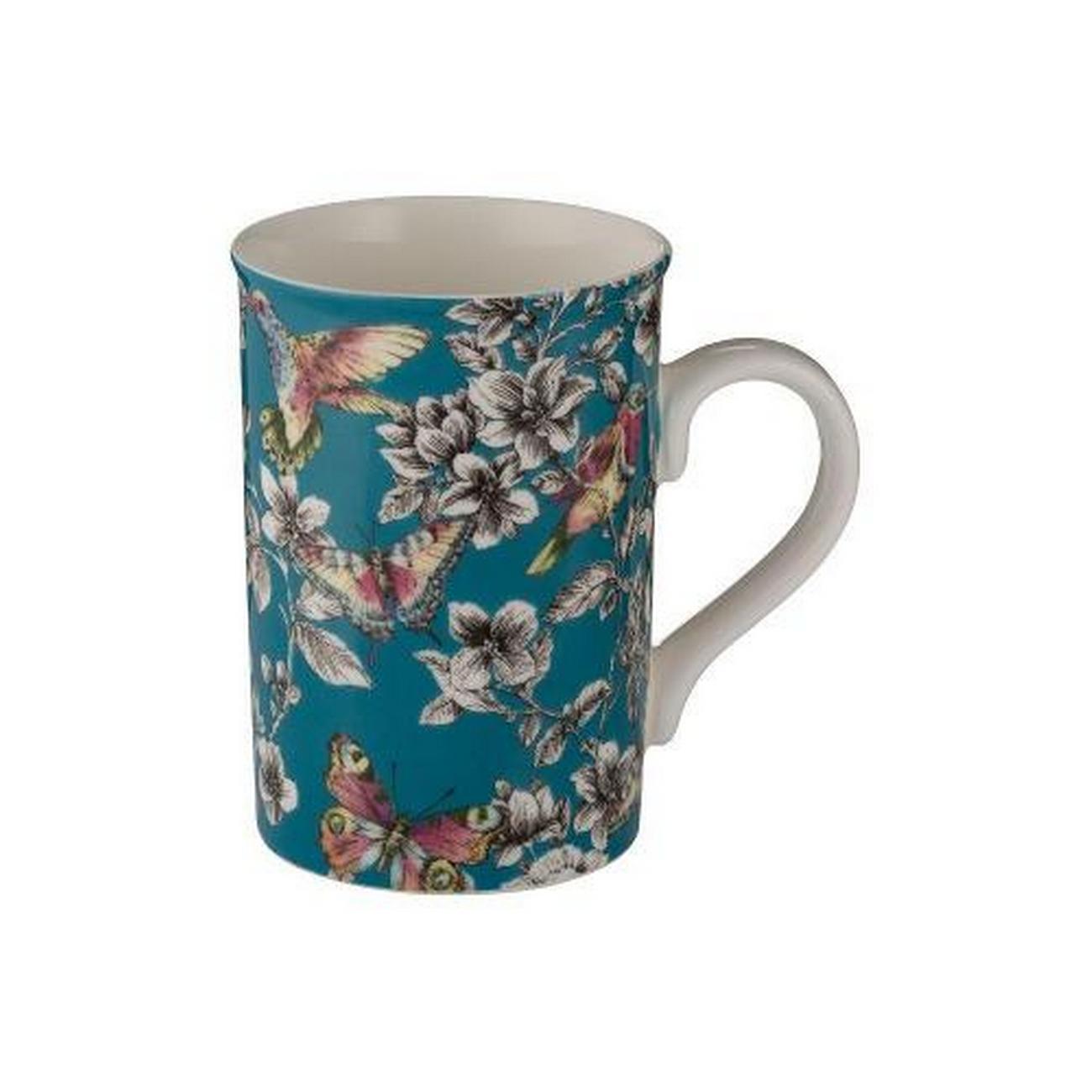 price-kensington-hummingbird-floral-teal-mug-300ml - Price & Kensington Hummingbird Floral Teal Mug 300ml